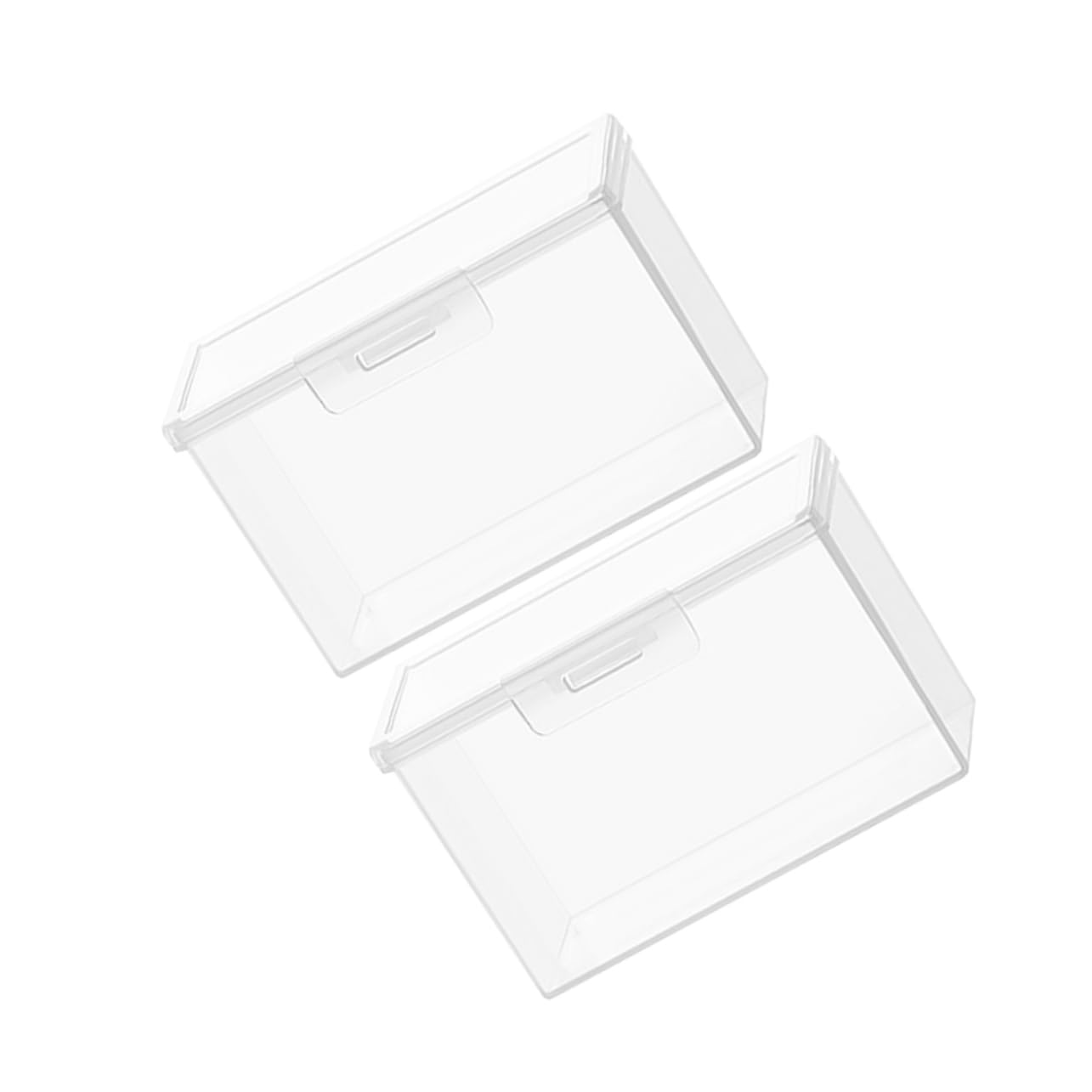 PHENOFICE 2-Pack Playing Card Storage Box - Durable Rectangular Card Holder Case for Poker, MTG, Yu-Gi-Oh & Board Game Cards - Perfect for Home Game Nights, Travel & Collectible Card Organization