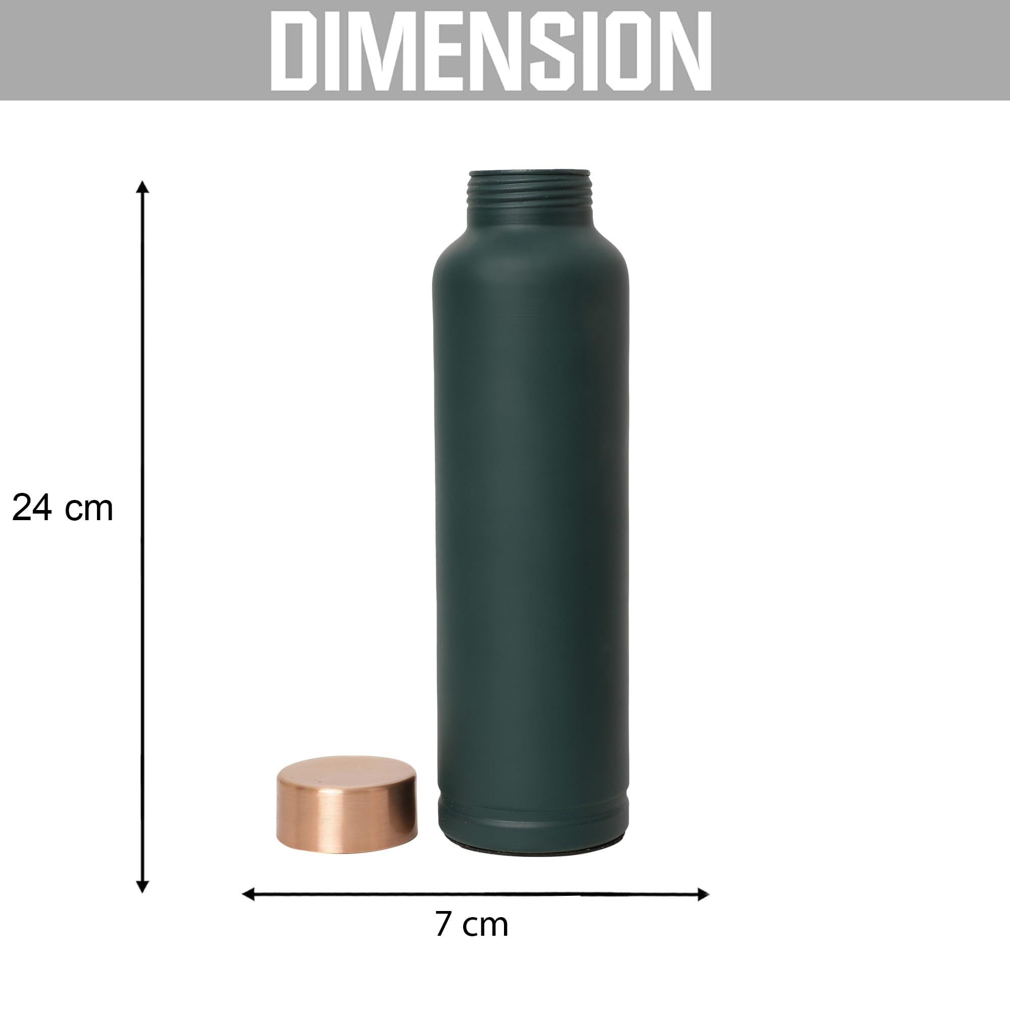 Premium Copper Water Bottle - Eco-Friendly & Stylish for Daily Hydration | Happy Anniversary Gift in Elegant Printed Black Box (Green) | Perfect for Travel, Gym & Office Use