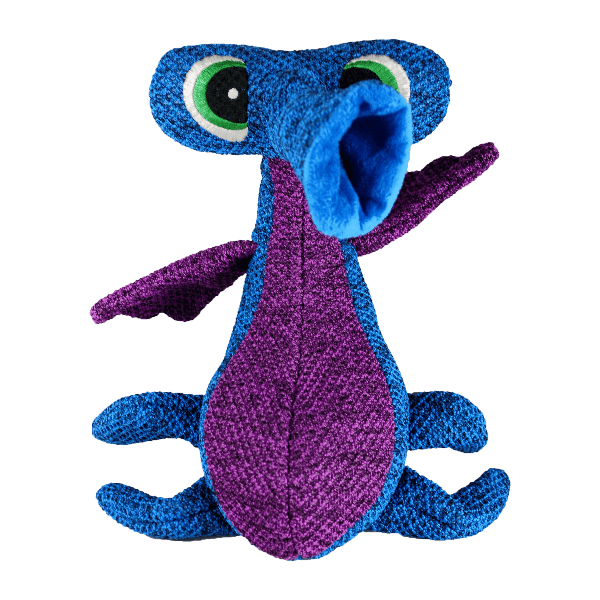 KONG Woozles Blue Interactive Dog Toy for Chewing & Play - Durable Puppy Chew Toy for Small & Medium Dogs - Perfect for Fetch, Training & Teething Relief