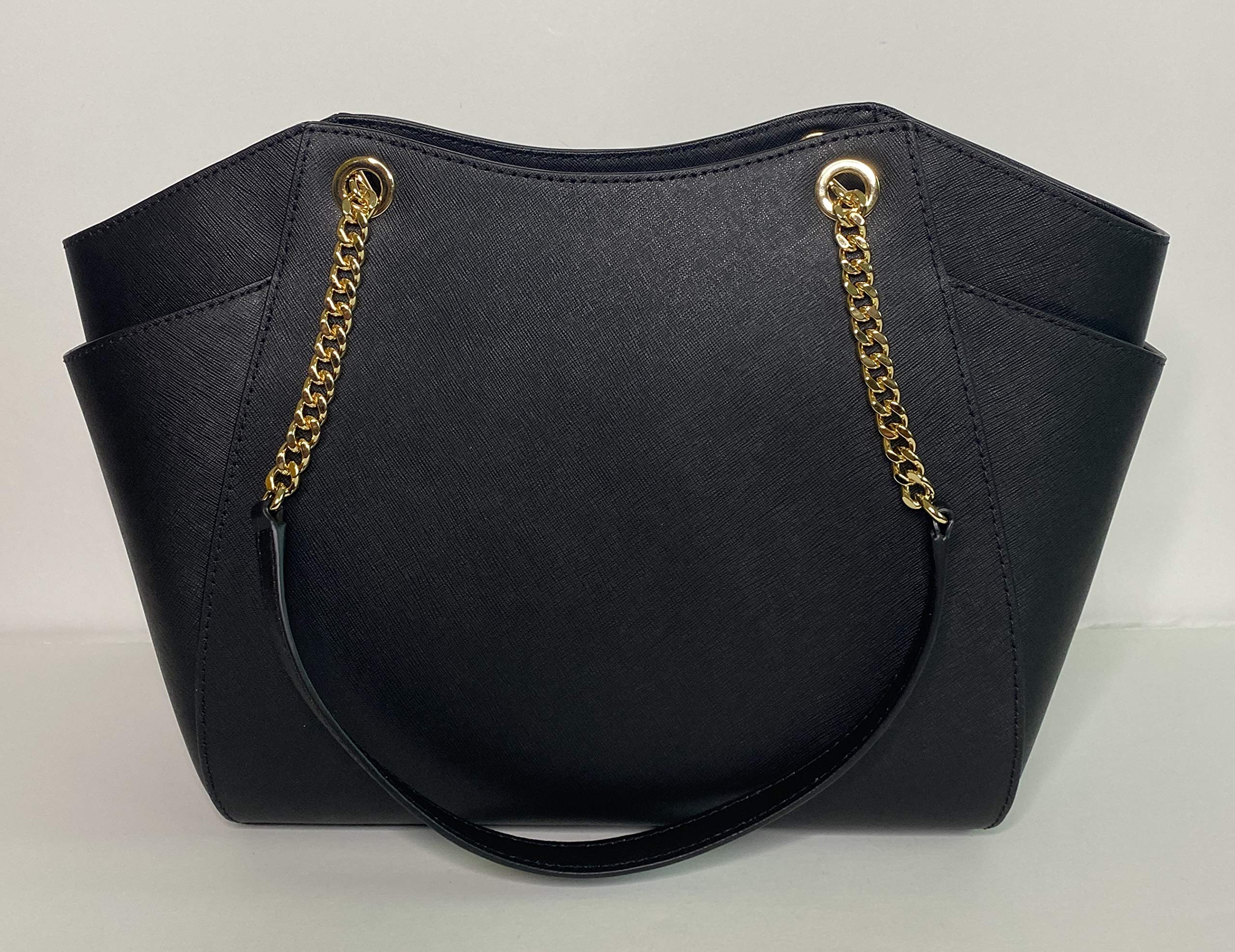 Michael Kors Jet Set Travel Large Chain Shoulder Tote Bag & Matching Trifold Wallet Set | Premium Leather Handbag for Women | Perfect for Work, Travel & Everyday Use