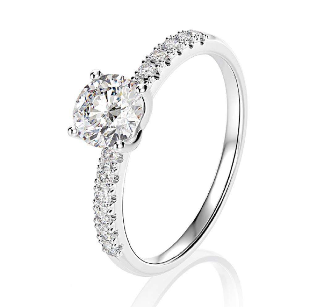 1.25 Carat (ctw) Moissanite Engagement Rings for Women - 925 Sterling Silver, 10K/14K/18K Gold Wedding & Anniversary Rings - Perfect for Proposals, Bridal Jewelry & Special Occasions