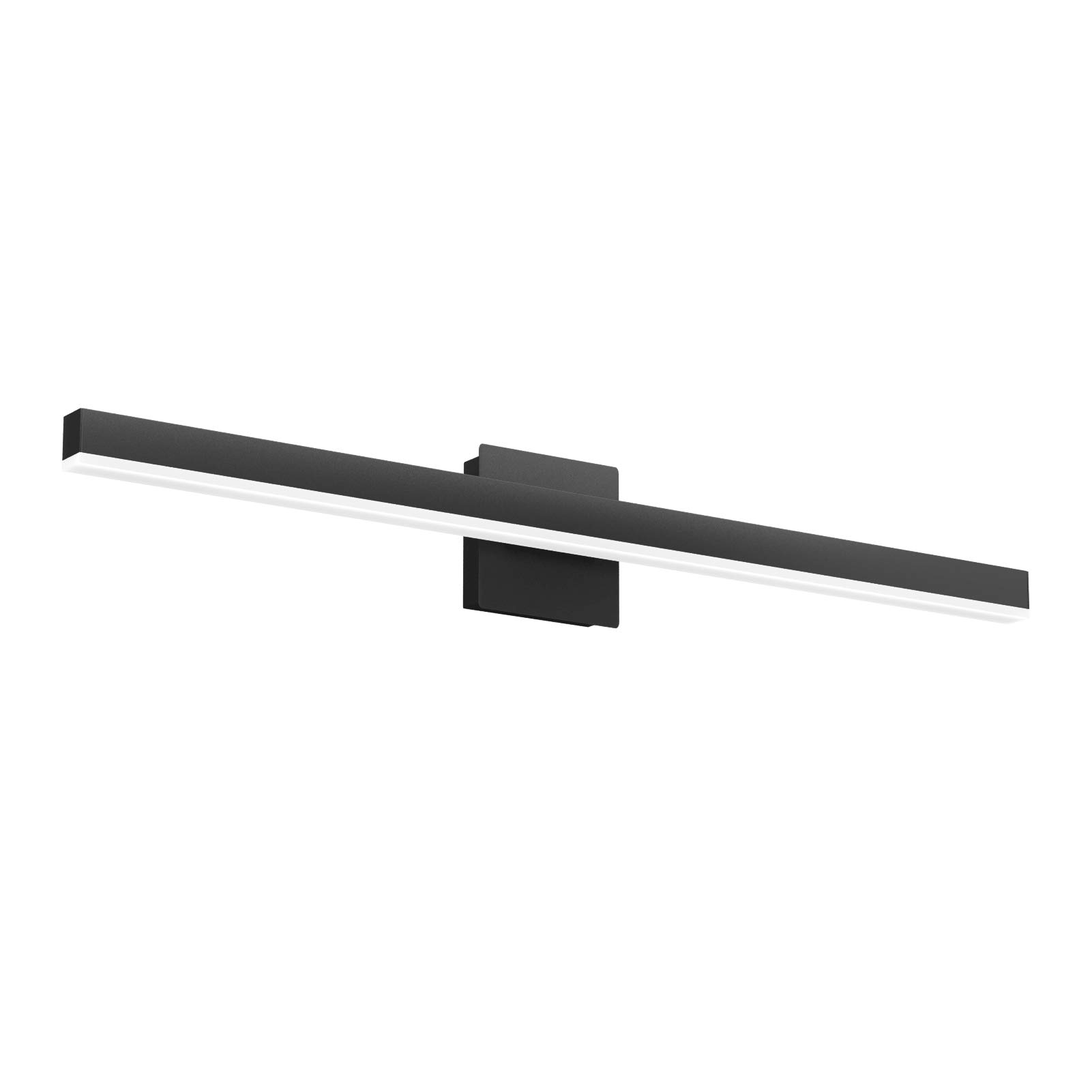 Aipsun 31.5 Inch Modern Black LED Bathroom Vanity Light - 26W, 6000K White Light - Wall Mounted Fixture for Bathroom Mirror, Makeup Area & Dressing Room Lighting