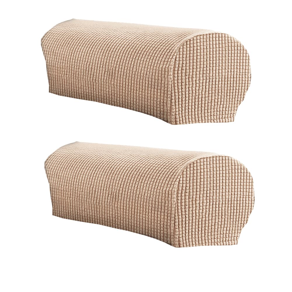 LINGXIYA 2-Pack Stretch Sofa Armrest Covers - Soft Furniture Protector for Recliners, Couches & Chairs | Perfect for Living Room, Office & Home Decor