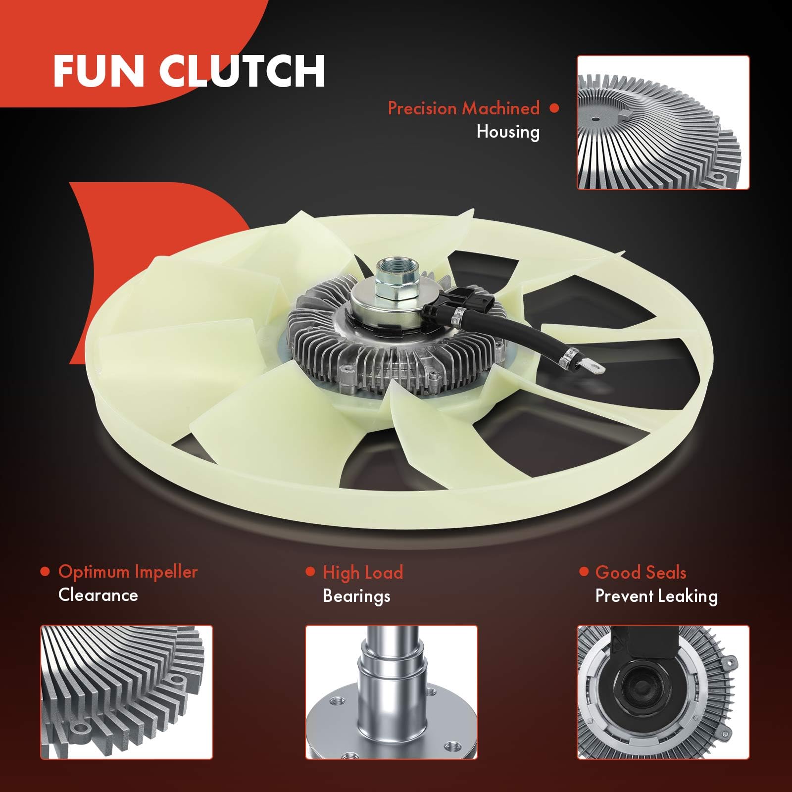 Premium Electronic Radiator Cooling Fan Clutch for Mercedes-Benz & Freightliner Sprinter 2500/3500/3500XD/4500 - High Performance Cooling System Replacement Part for Commercial Vans & RVs