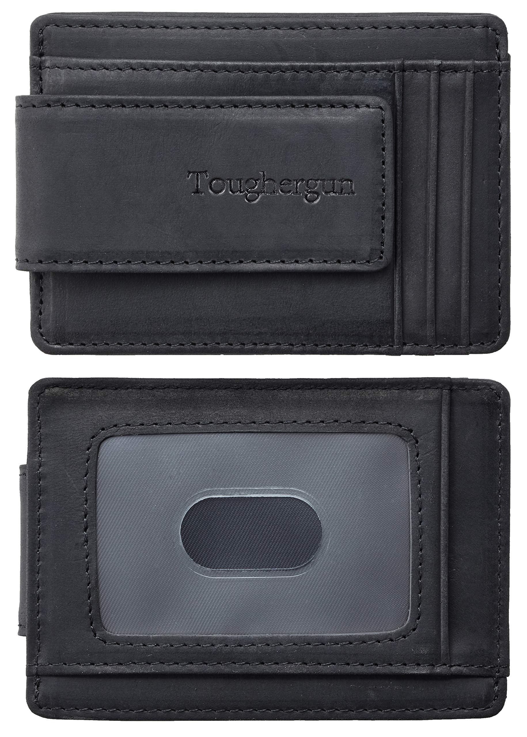Slim Minimalist Leather Wallet for Men - RFID Blocking Magnetic Money Clip Credit Card Holder - Holds Cash & Cards - Perfect for Travel, Business & Everyday Use