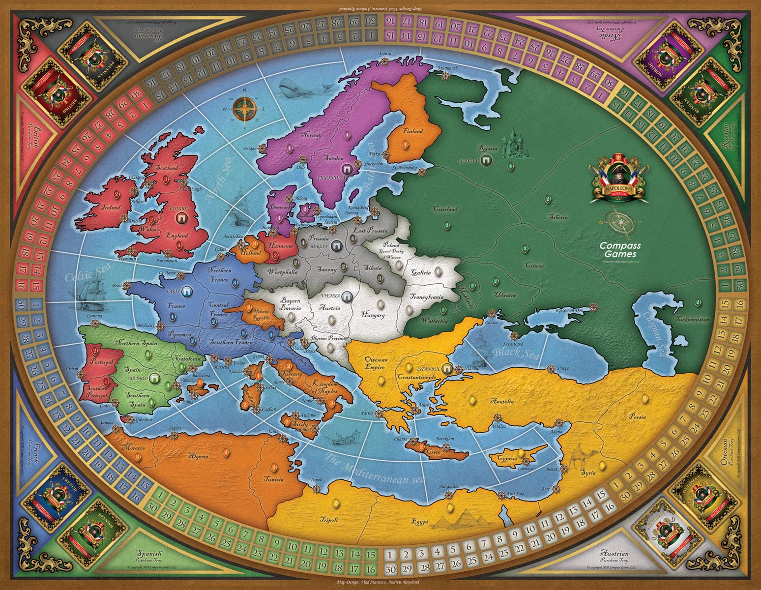Napoleon's Imperium Board Game (1798-1815) - Strategic War Game for Adults | Historical Military Simulation | Perfect for Game Nights & History Enthusiasts