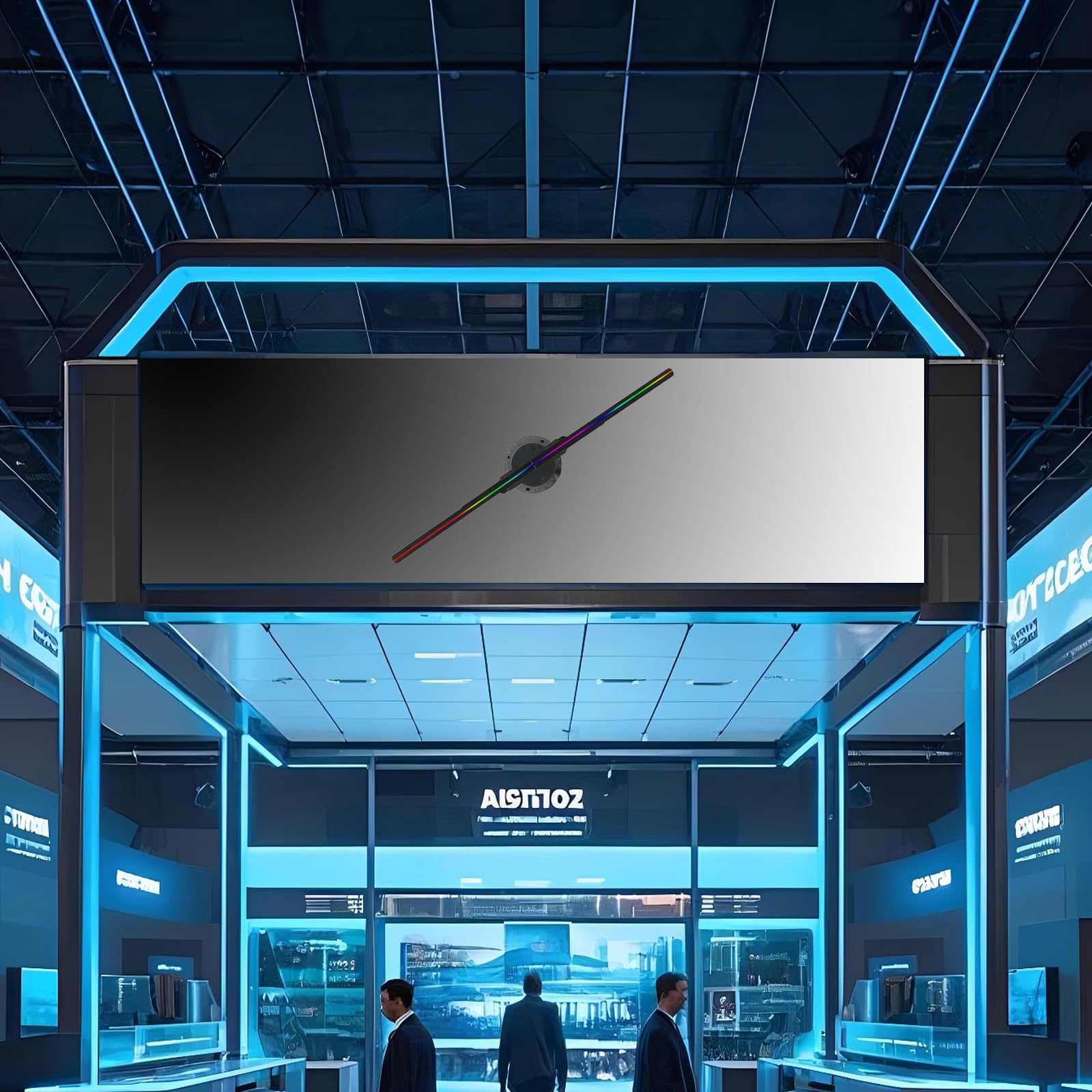 19.7 Inch 3D Hologram Fan with WiFi & Bluetooth - LED Advertising Display with Remote Control & 700+ Video Library - Perfect for Trade Shows, Retail Stores, Exhibitions, and Event Marketing