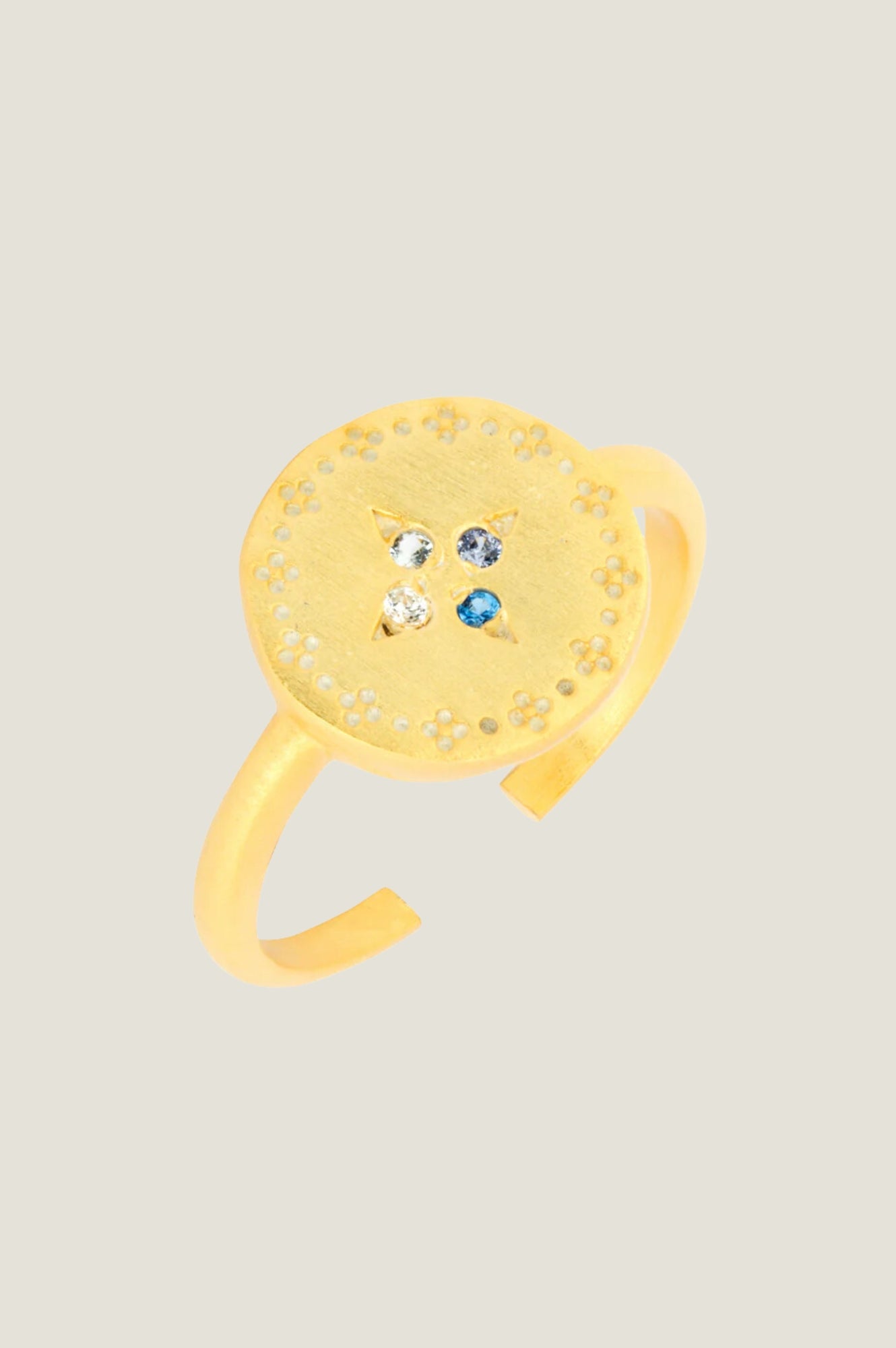 Gemma Ring - 14K Gold Plated Women's Jewelry for Everyday Wear & Special Occasions