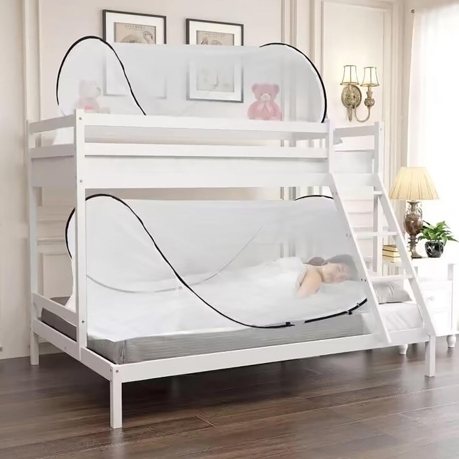 Adjustable Mosquito Net for Single Bed - Portable Pop Up Mosquito Bed Canopy with Anti-Mosquito Protection - Foldable Travel Mosquito Tent for Camping, Indoor & Outdoor Use - Perfect for Home, Travel, and Outdoor Adventures