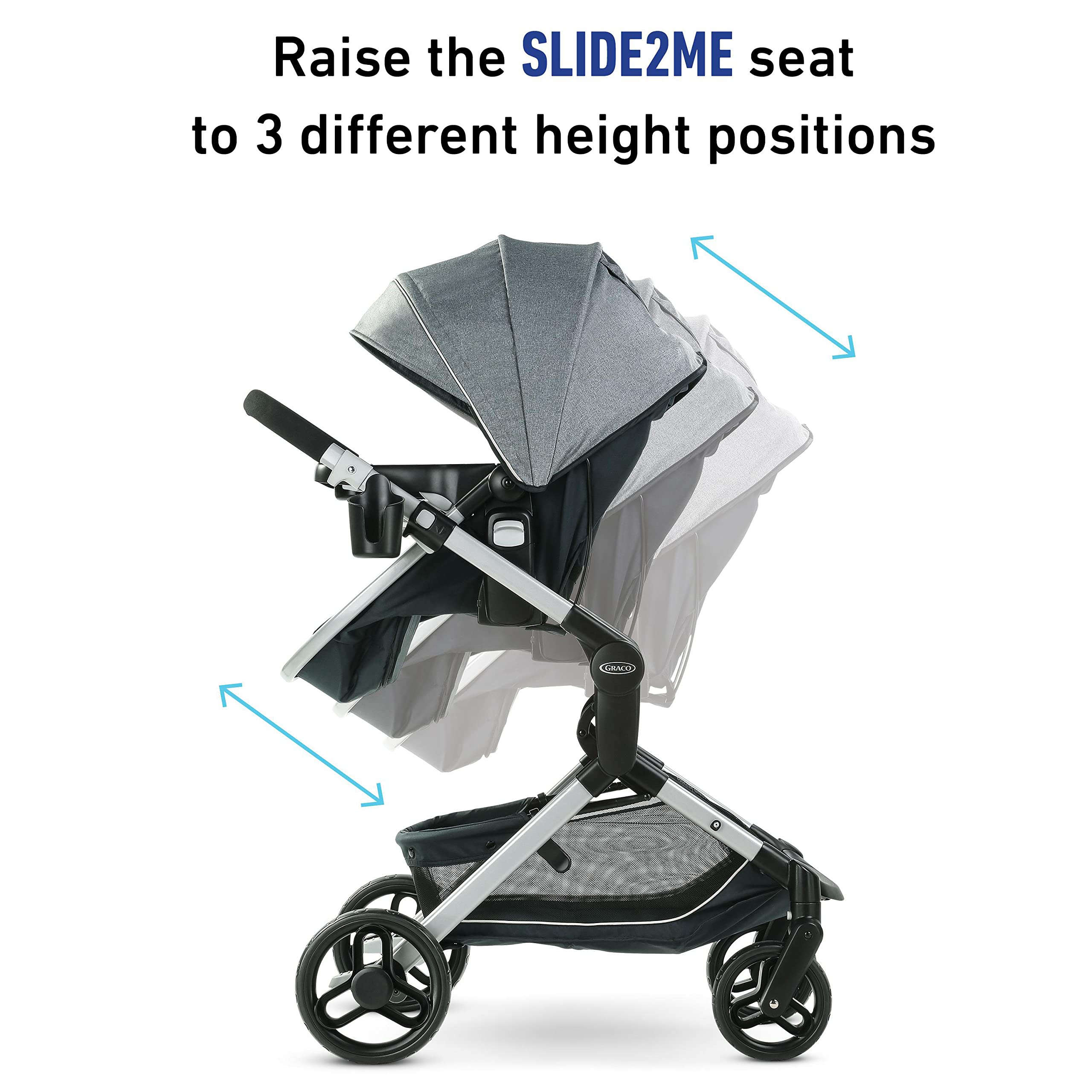 Graco Modes Nest Baby Stroller with Adjustable Height & Reversible Seat - Lightweight Travel Stroller for Infants & Toddlers, Perfect for Shopping, Travel & Daily Walks