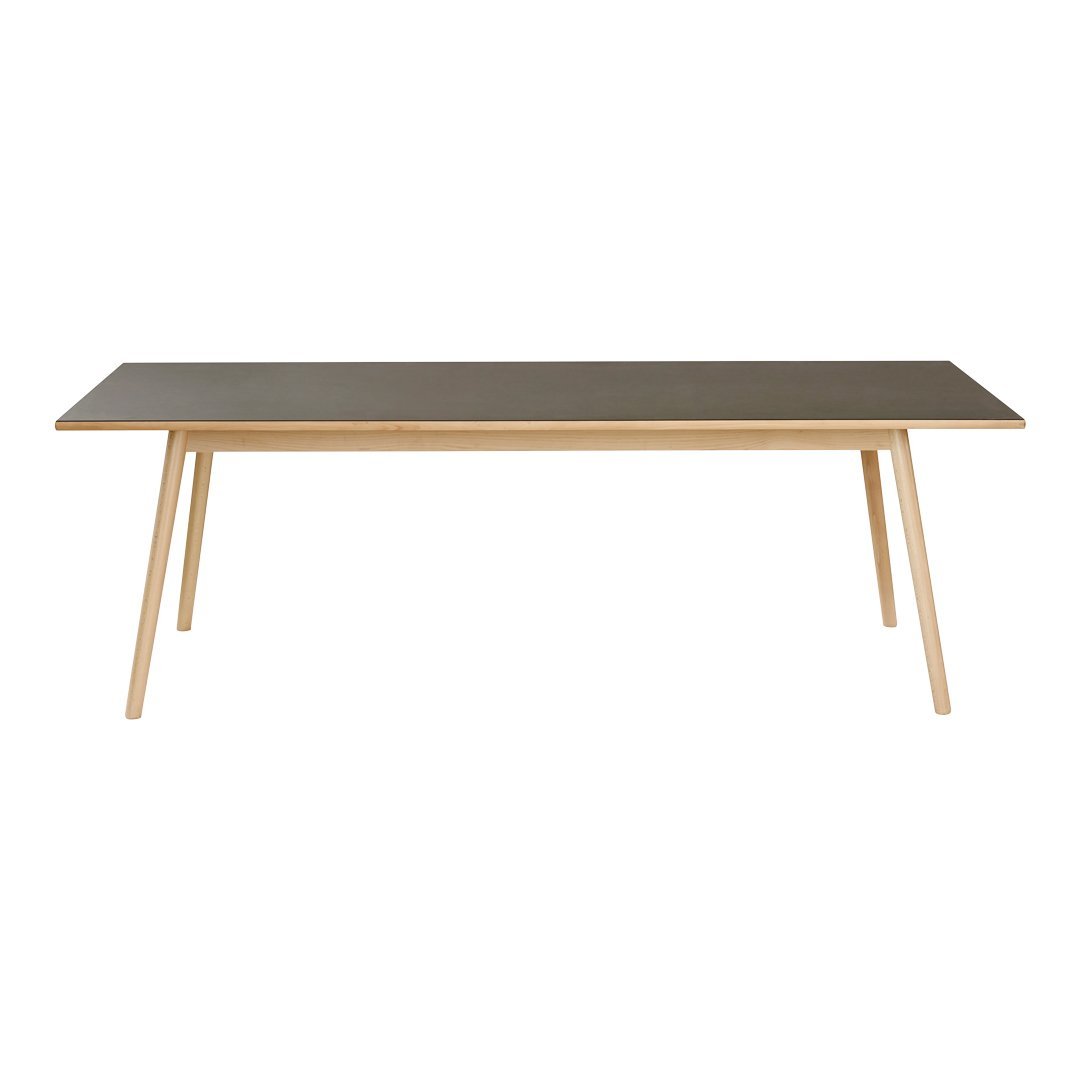 Modern C35C 4-Seater Dining Table Set - Solid Wood Kitchen Table with Tempered Glass Top for Small Spaces - Perfect for Apartments, Breakfast Nooks & Cozy Family Meals