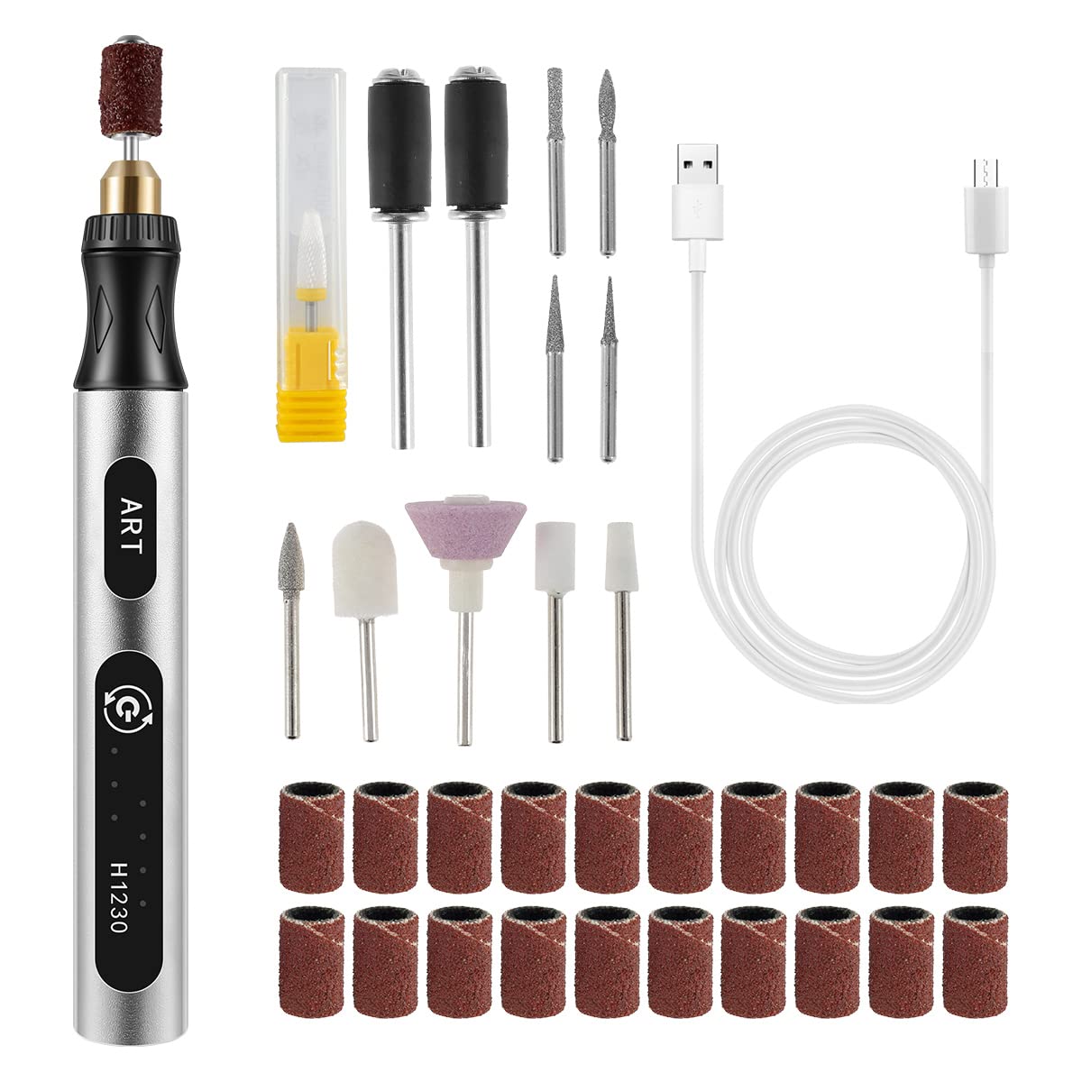 Professional Cordless Electric Nail Drill Machine - USB Rechargeable Manicure Kit for Acrylic & Gel Nails, Portable Nail File for Shaping, Buffing & Polishing | Perfect for DIY Home Salon & Professional Nail Care