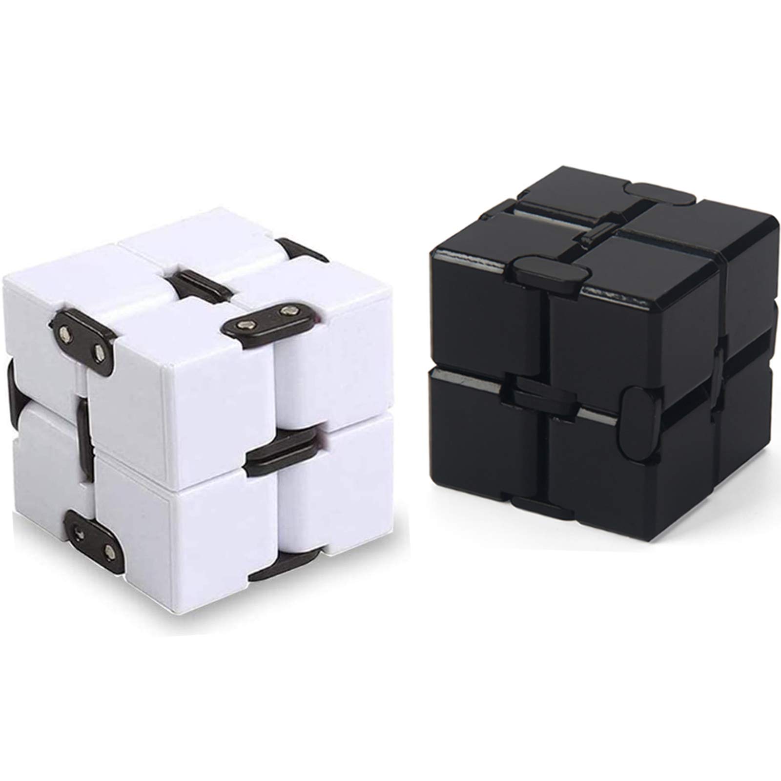 2 Pack Fidget Infinity Cube Toys - Stress Relief & Anxiety Relief Magic Puzzle Chain for ADD, ADHD, Autism - Desk Toys for Adults & Kids - Perfect for Office, School, and Home Use