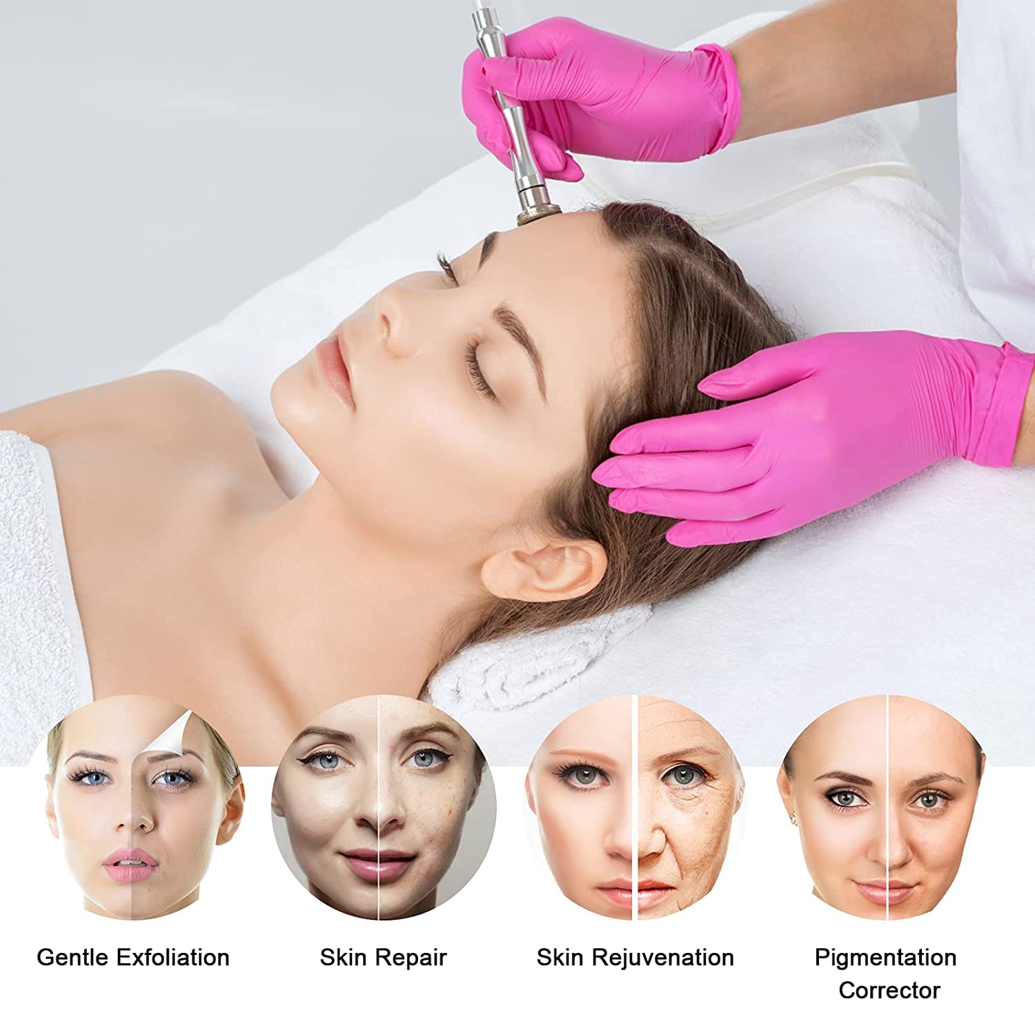 Professional 3-in-1 Diamond Microdermabrasion Machine with Vacuum Spray - Salon & Home Facial Care Device for Exfoliation, Blackhead Removal & Skin Rejuvenation | Perfect for Spa Treatments & At-Home Skincare Routines