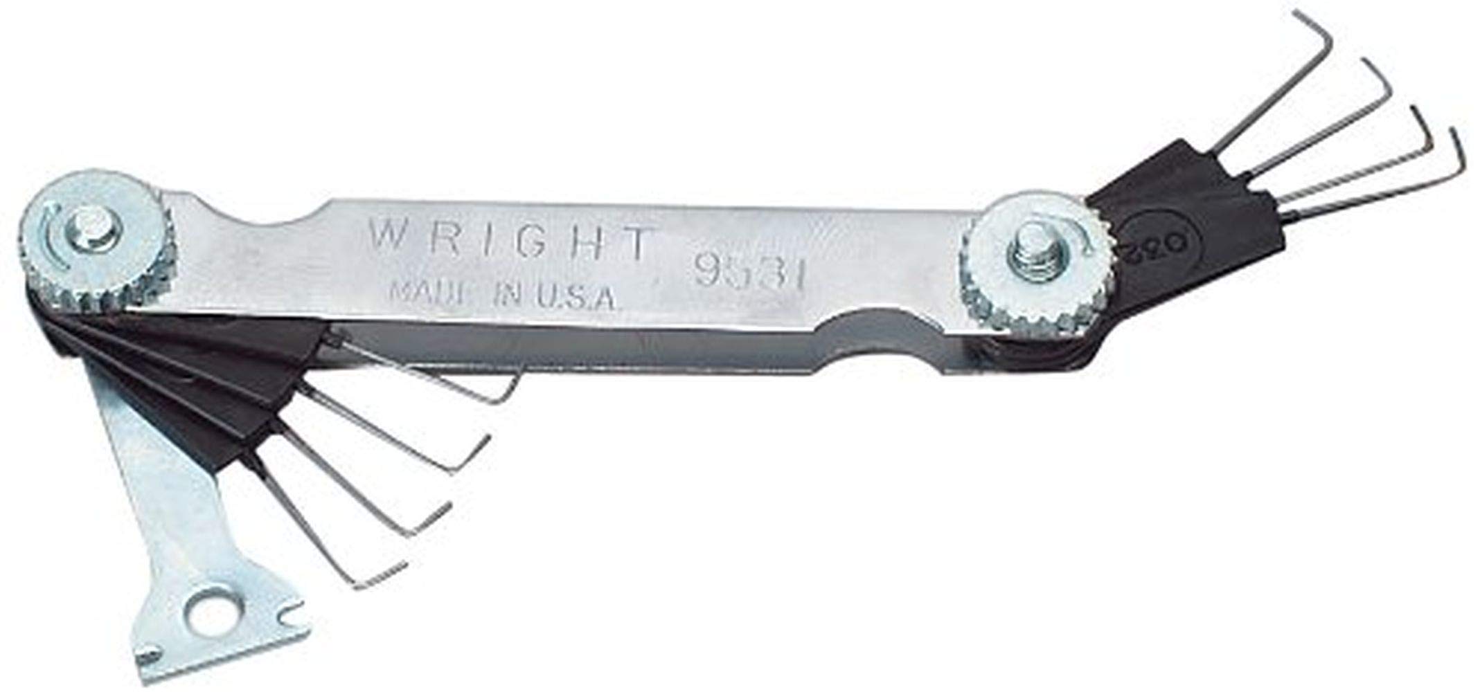 Wright Tool 9531 Wire Gap Gauge - Professional Spark Plug Gap Measuring Tool for Automotive, Motorcycle & Small Engine Tune-Ups