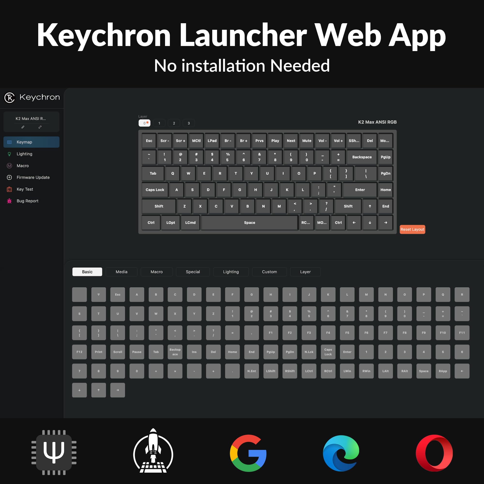 Keychron K2 Max Wireless Mechanical Keyboard - 75% Layout, RGB Backlit, Aluminum Frame, Red Switches | QMK/VIA Programmable, 2.4GHz & Bluetooth | Compatible with Mac, Windows, Linux | Perfect for Gaming, Coding & Office Work