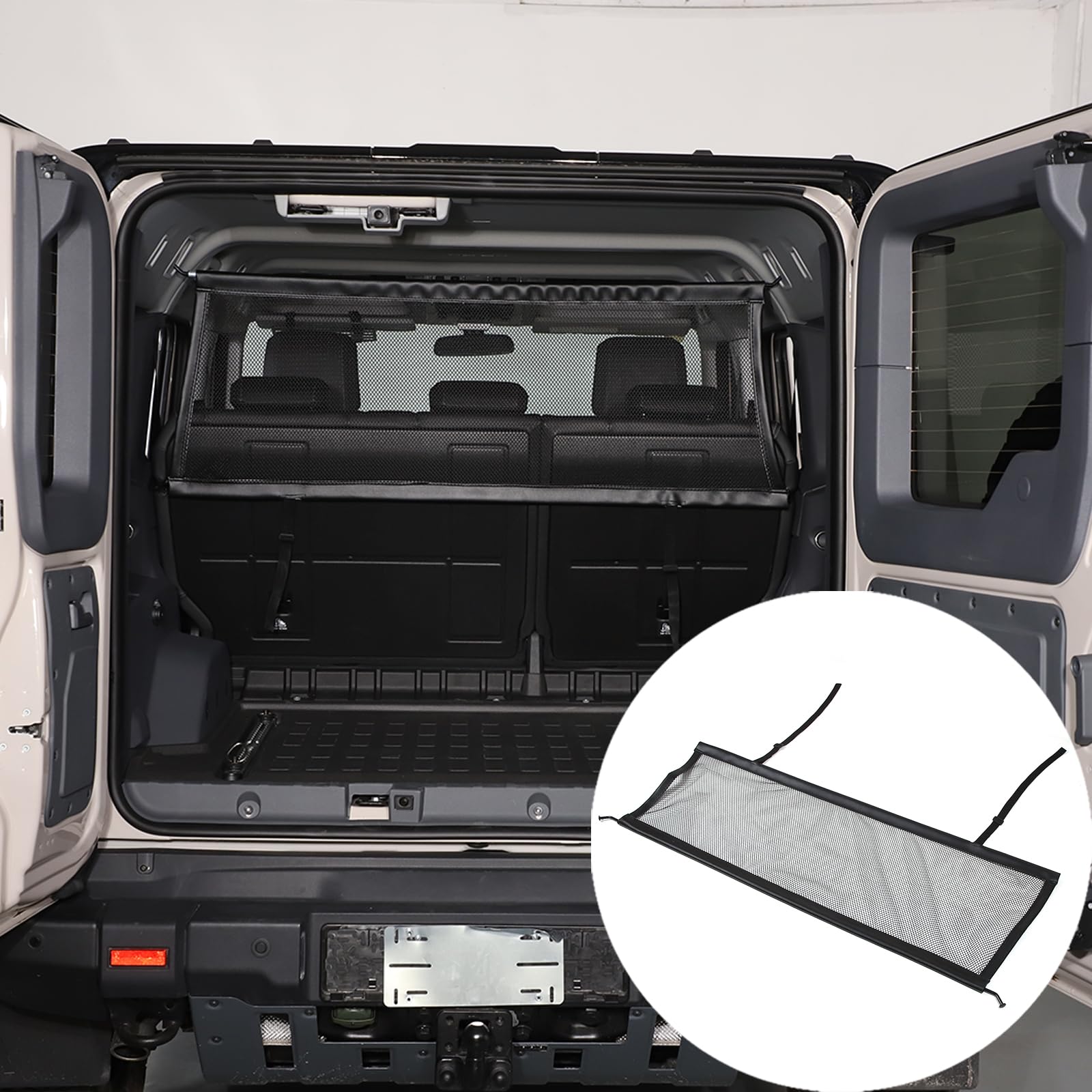 **2020-2024 Ineos Grenadier Pet Barrier for Cars – Heavy-Duty Dog Divider, Rear Cargo Safety Mesh Net – Trunk & SUV Pet Protection for Travel & Road Trips**