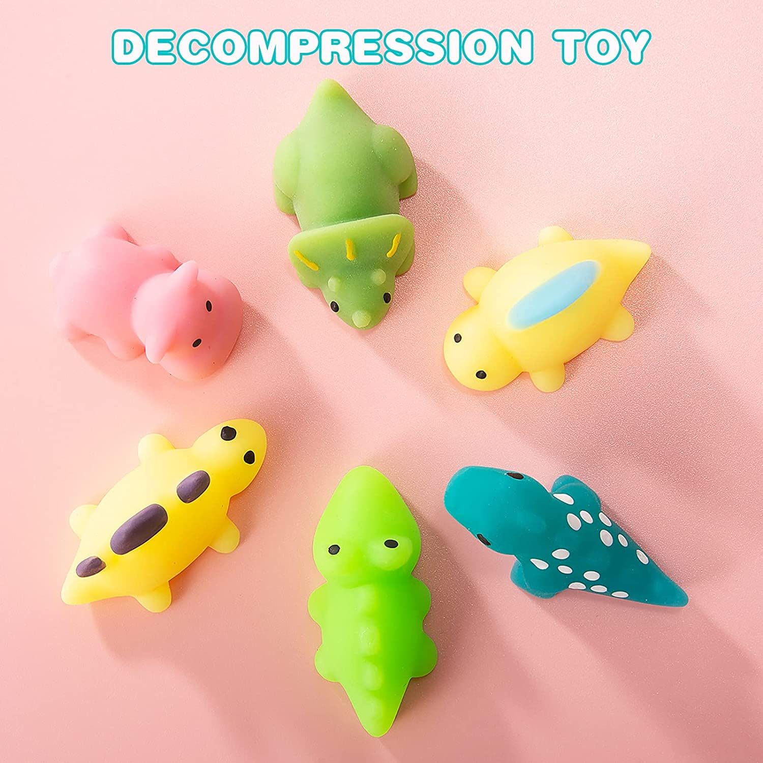 21 Pack Mochi Squishy Dinosaur Toys - Slow Rising Animal Stress Relief Sensory Fidget Toys for Kids, Party Favors, Pinata Stuffers, Treasure Box Prizes - Perfect for Birthday Gifts, Classroom Rewards & Anxiety Relief