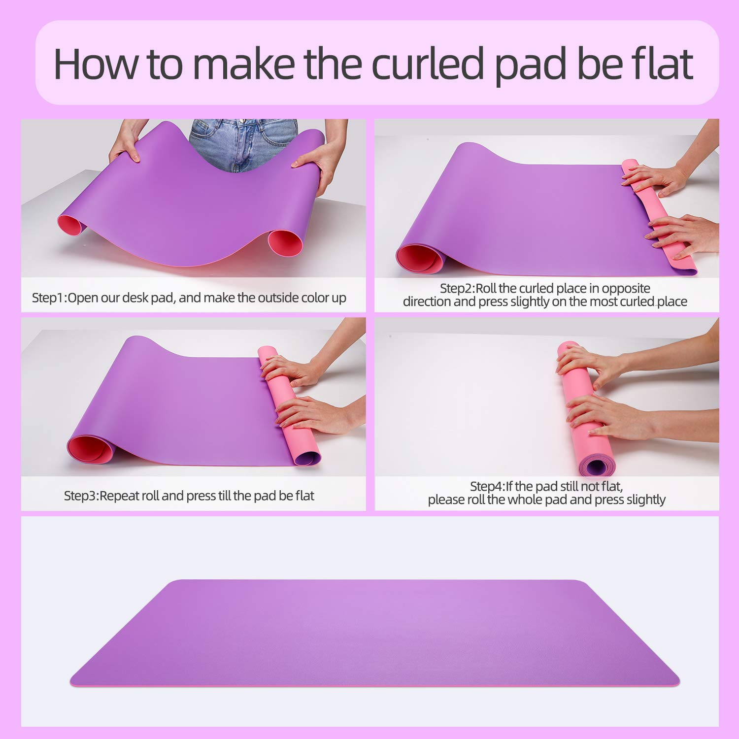 YSAGi Large Leather Desk Mat - Waterproof Dual-Sided Mouse Pad for Keyboard & Mouse (23.6