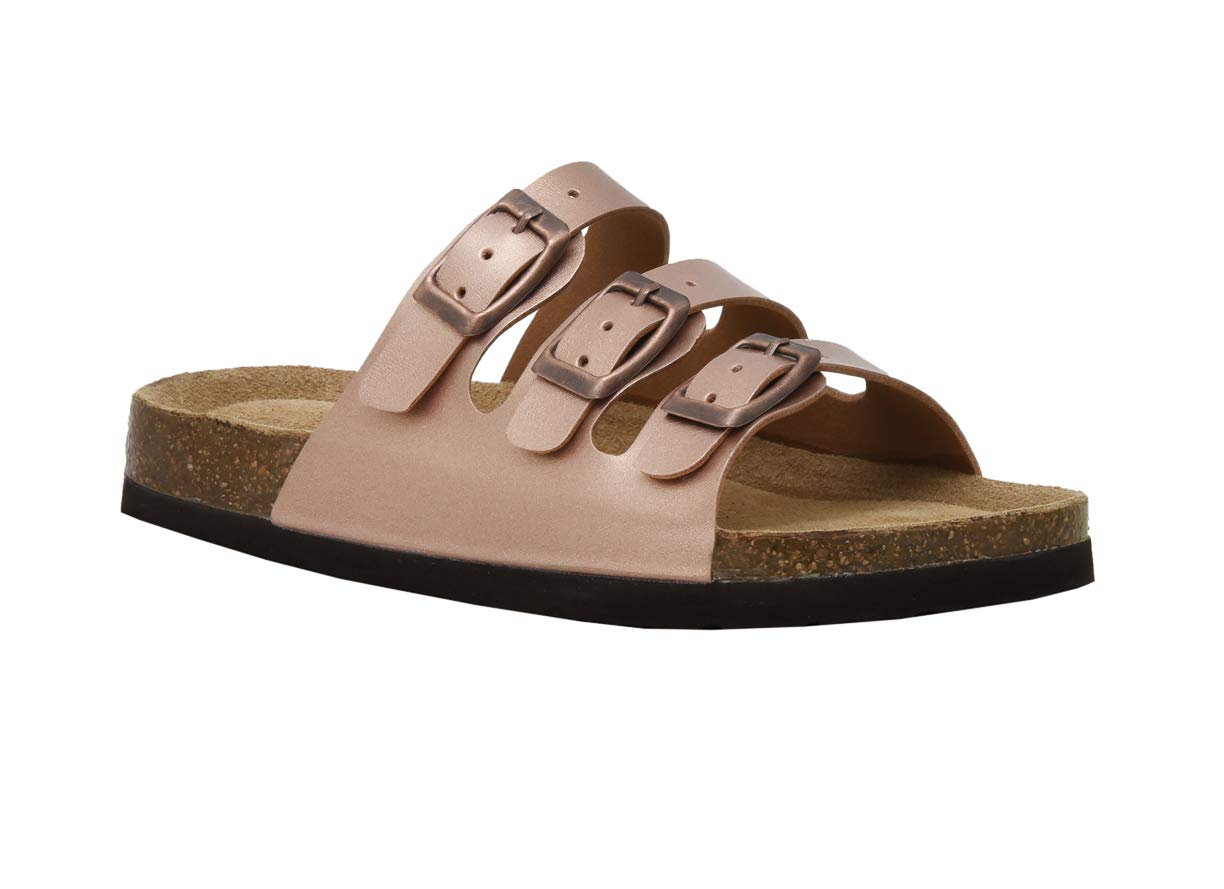 Cushionaire Lela JR Cork Footbed Sandals for Kids - Ultra Comfortable & Supportive | Perfect for Beach, Pool, and Summer Outdoor Activities
