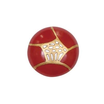Handcrafted Japanese Maki-e Urushi Lacquer Pendant Necklace with White South Sea Pearl Shell, Camellia Flower & Red Lacquer - Traditional Asian Jewelry for Women, Perfect for Weddings, Parties & Special Occasions