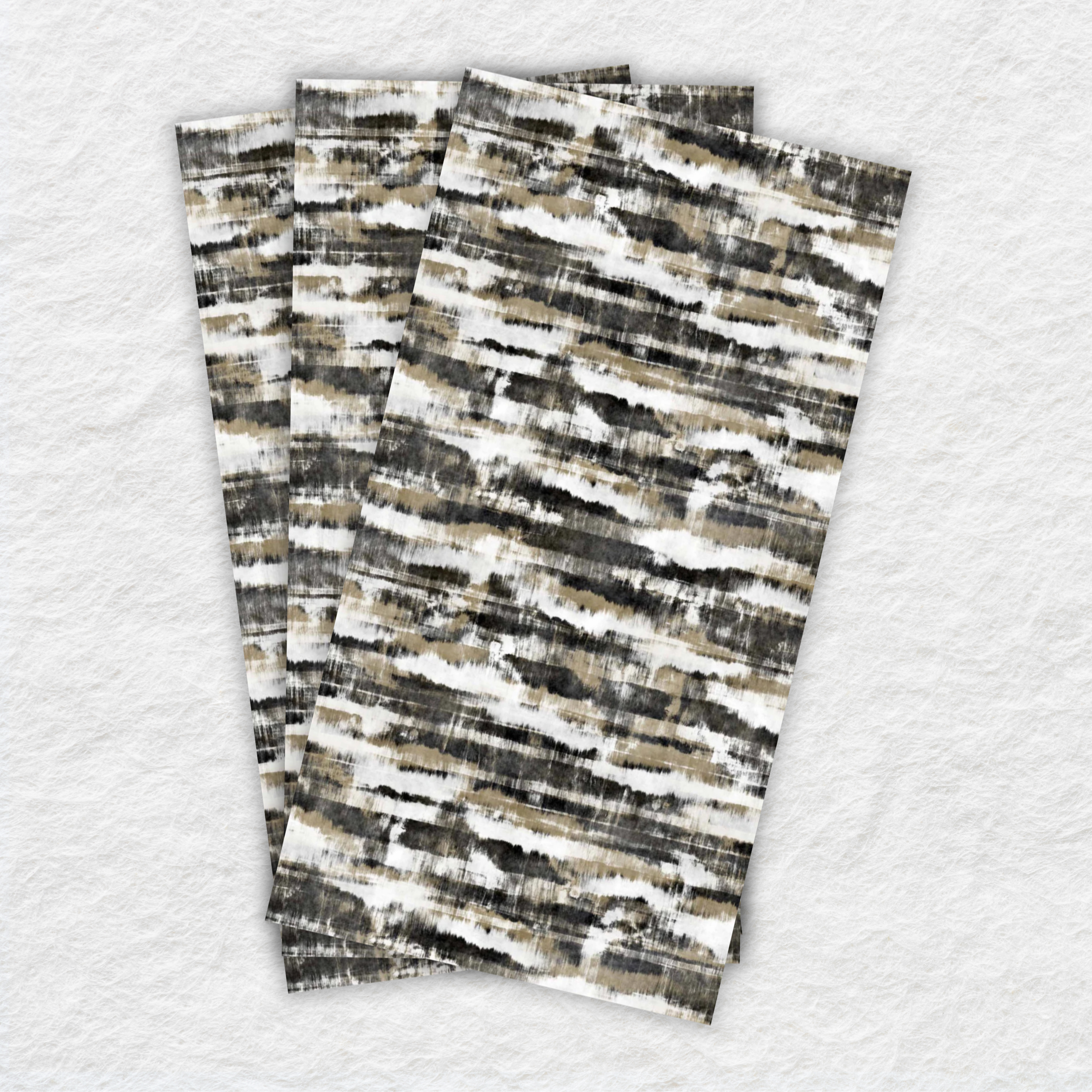 Premium Disposable Linen-Like Paper Guest Towels - 16 Pack Black & Gold Watercolor Design - Perfect for Weddings, Parties, and Upscale Events