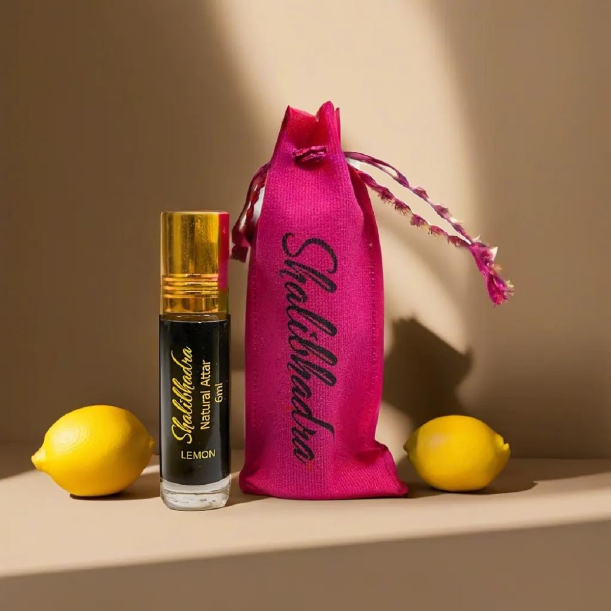 Shalibhadra Lemon Attar Perfume Roll On - Alcohol-Free Unisex Fragrance Oil | Long Lasting Luxury Scent for Men & Women | 6ml Travel Size | Perfect for Daily Wear, Office & Special Occasions