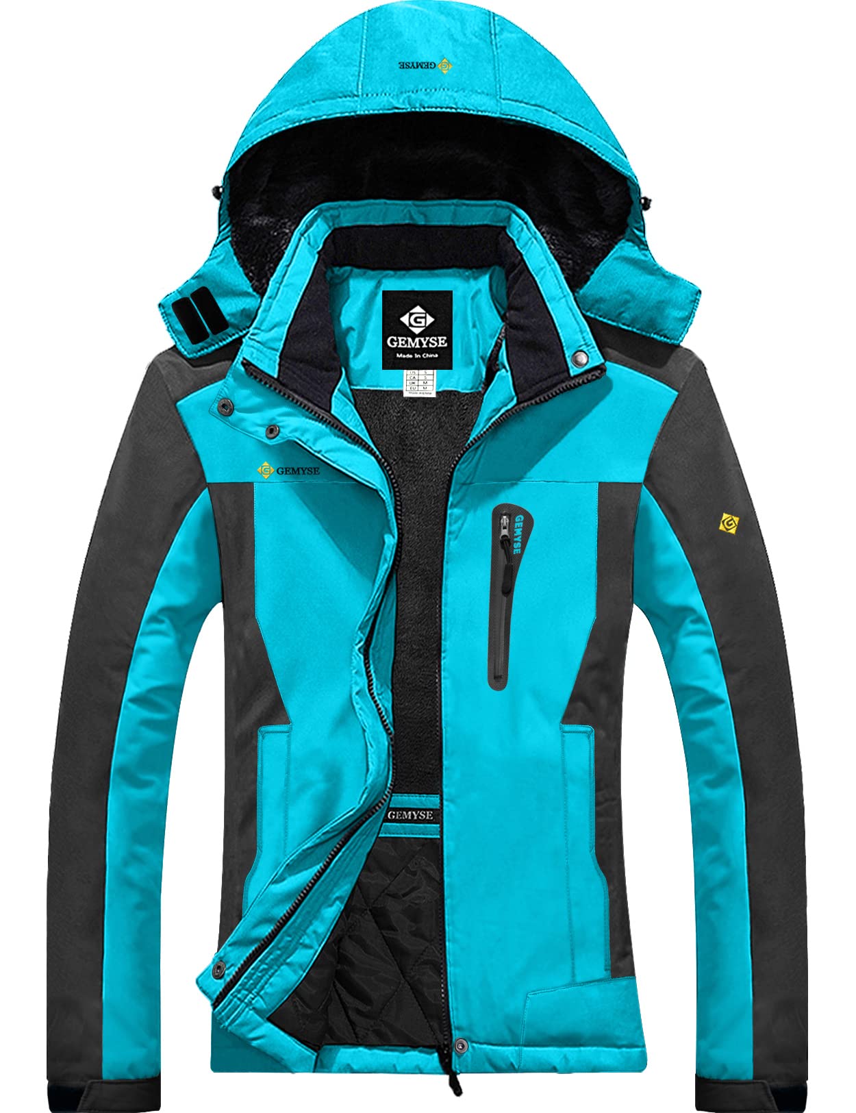 GEMYSE Women's Waterproof Ski Jacket - Windproof Winter Snow Coat for Hiking, Snowboarding & Outdoor Activities