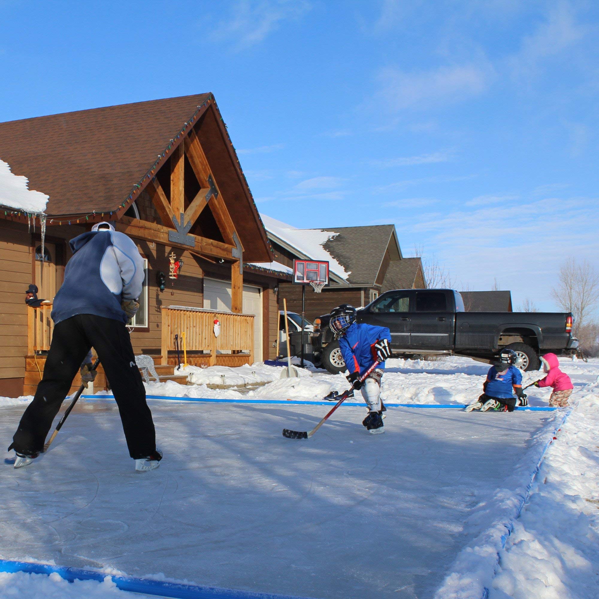 Ice N'Go EZ Rink 2.0 Kit - Premium Backyard Ice Rink Kit for Family Fun | DIY Winter Sports & Outdoor Hockey Rink Setup for Kids & Adults