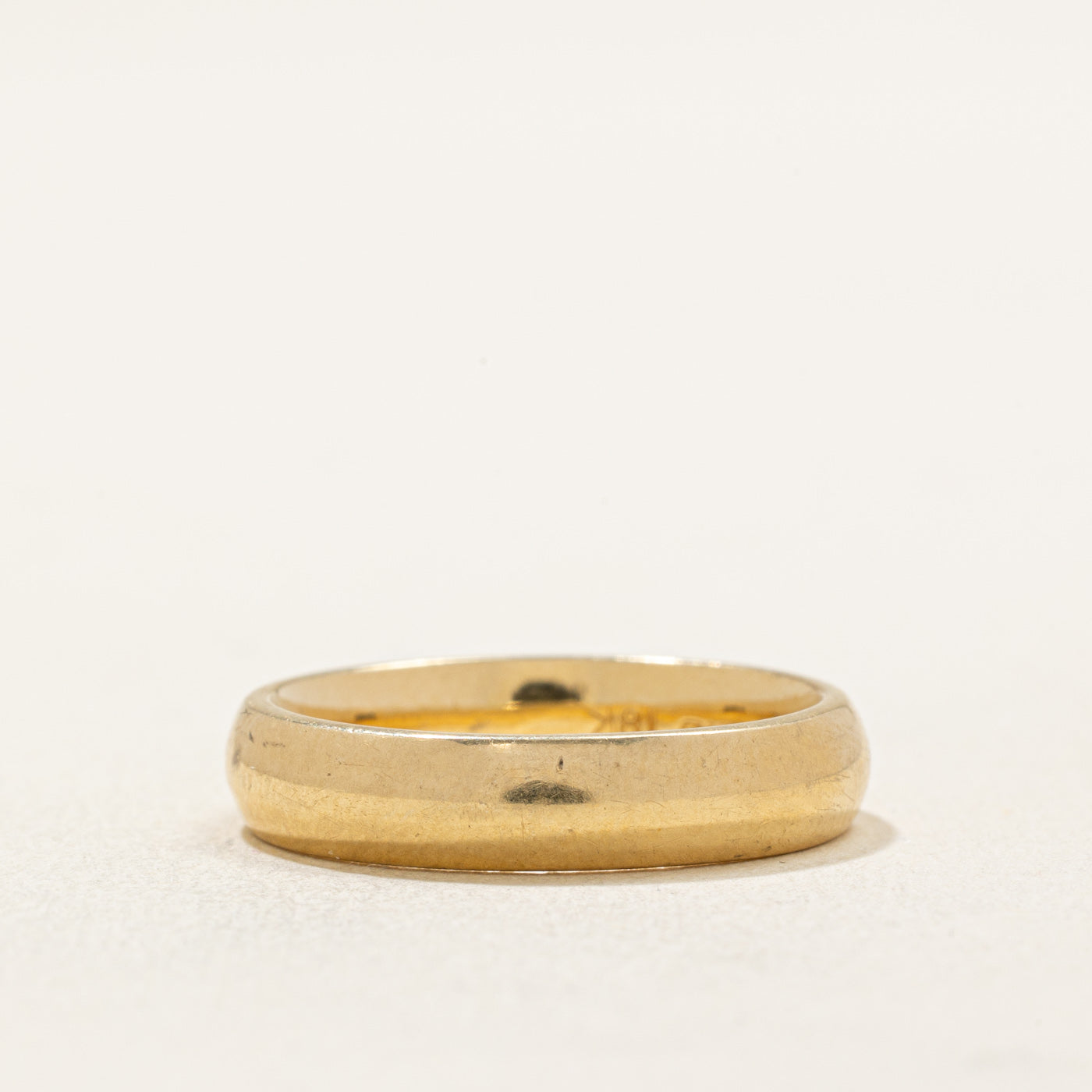 18k Yellow Gold Wedding Band for Women - 4.10mm Comfort Fit Ring - Size 5.75 - Elegant Bridal Jewelry for Engagement, Anniversary & Special Occasions