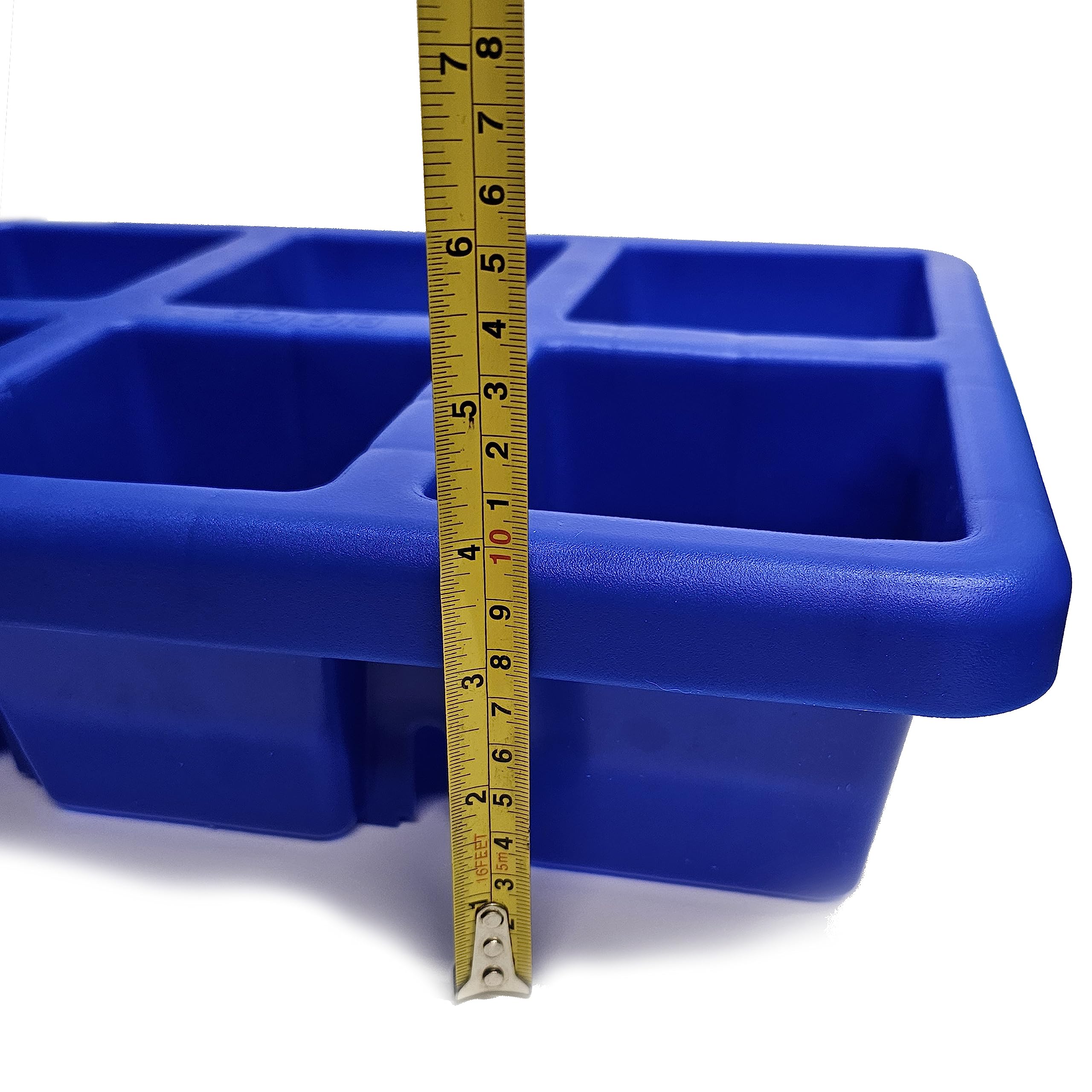 Large 4'' Ice Cube Trays - Holds 10 Lbs Per Tray - Perfect for Fishing Trips, Outdoor Camping, Pet Cooling & Home Cocktails | Durable Freezer Ice Molds for Drinks & Coolers