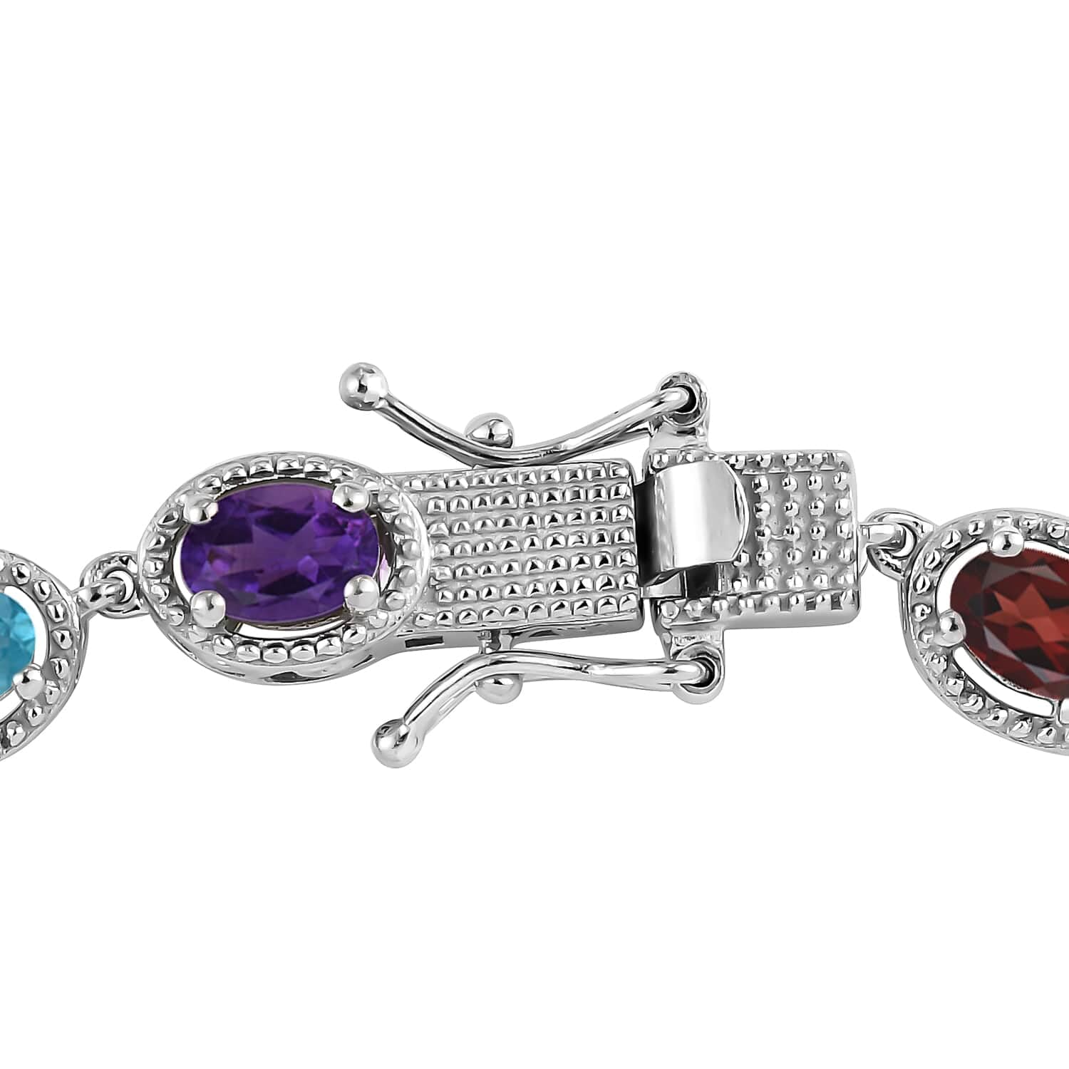 Shop LC 925 Sterling Silver Platinum Plated Gemstone Tennis Bracelet for Women | 6x4mm Birthstone Jewelry | Elegant Birthday Gifts for Her, Wife, Girlfriend | Perfect for Anniversaries, Valentine's Day & Special Occasions