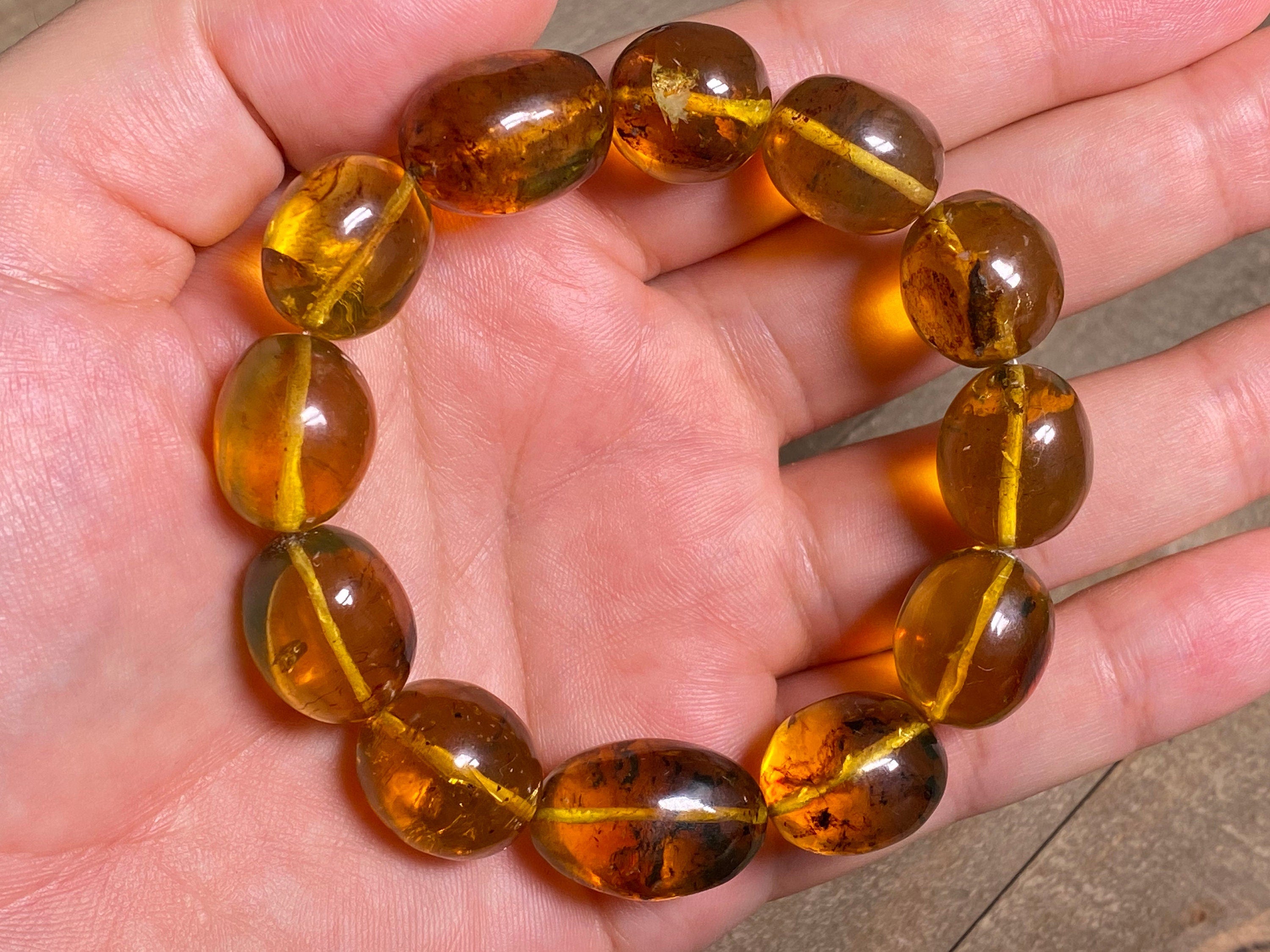 Handmade Mexican Amber Crystal Beaded Bracelet - Natural Healing Stones for Women, Spiritual Jewelry, Chakra Balancing | Perfect for Meditation, Yoga & Energy Healing