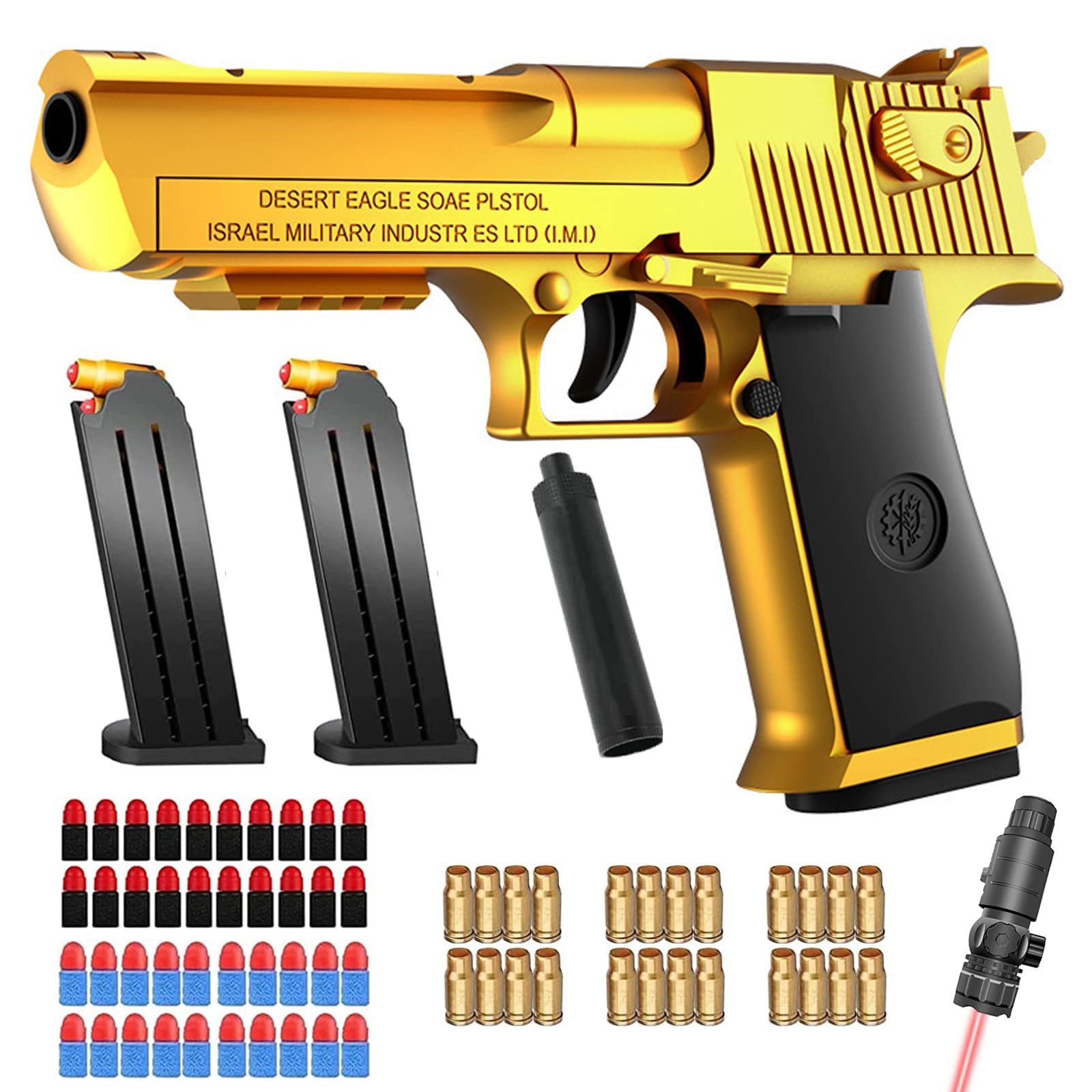 Soft Foam Ball Blaster Toy Gun with Ejectable Charger - Safe EVA Foam Dart Blaster for Kids 14+ | Outdoor Play, Nerf Battles, Birthday Gifts & Party Favors