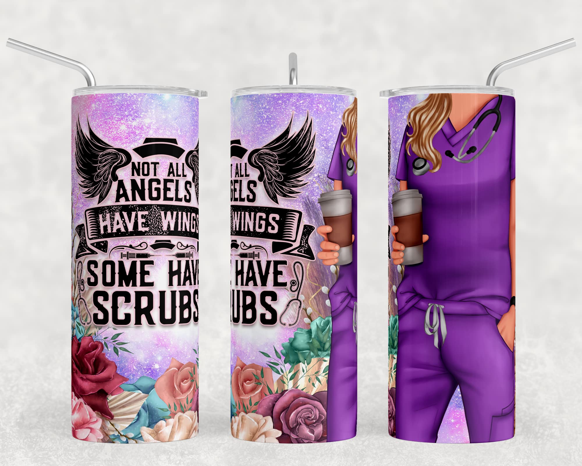 Nurse Tumbler Sublimation Prints Bundle - Ready to Press Heat Transfer Designs for Nurses & Healthcare Workers - Perfect for Custom Tumblers, Gifts & Medical Appreciation