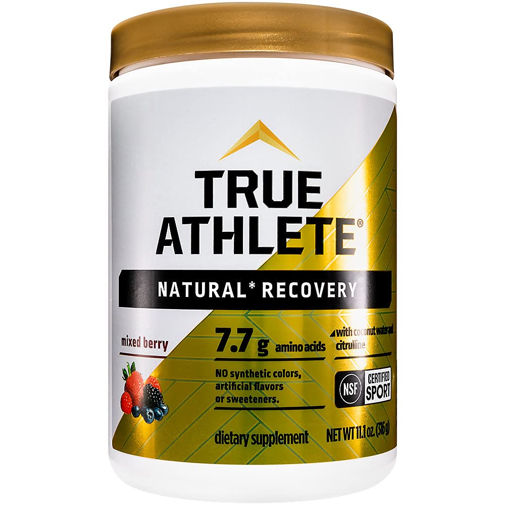 Natural Recovery Powder with 7.7g Amino Acids - Mixed Berry Flavor (11.1 oz, 30 Servings) | Post-Workout Muscle Recovery & Energy Boost for Athletes & Fitness Enthusiasts