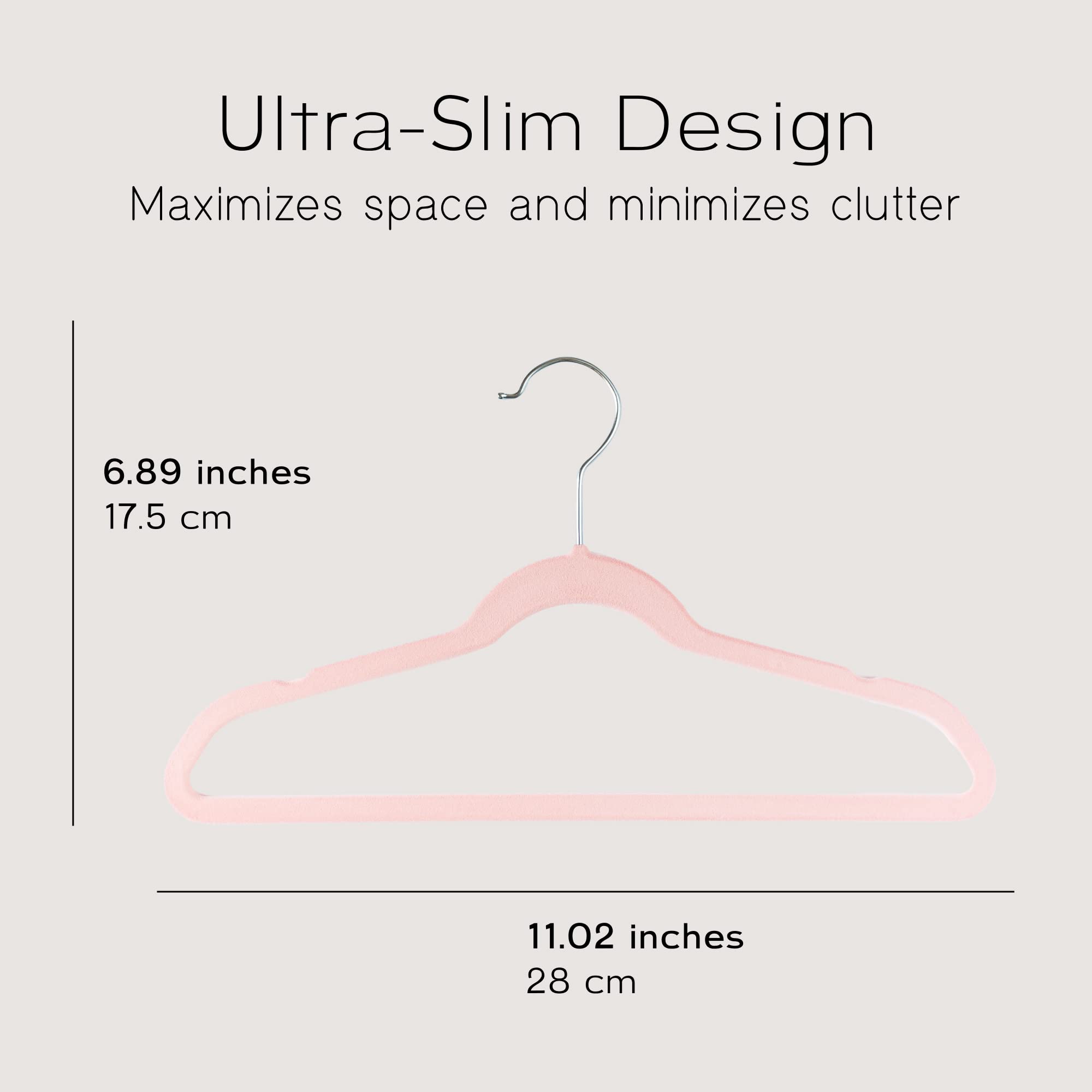 Premium Baby Velvet Hangers - 20 Pack, 11 Inch Non-Slip Infant Clothes Hangers for Closet Organization | Space Saving, Ultra Slim Toddler Hangers | Perfect for Nursery, Baby Wardrobe & Travel (Pink)