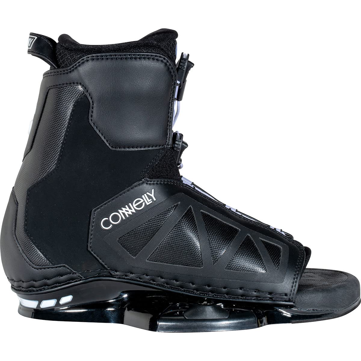 Connelly Draft Wakeboard Boots for Men - Black, Large Size 10-12 | Premium Wakeboarding Bindings for Water Sports & Boat Riding | Perfect for Lakes, Rivers & Ocean Surfing