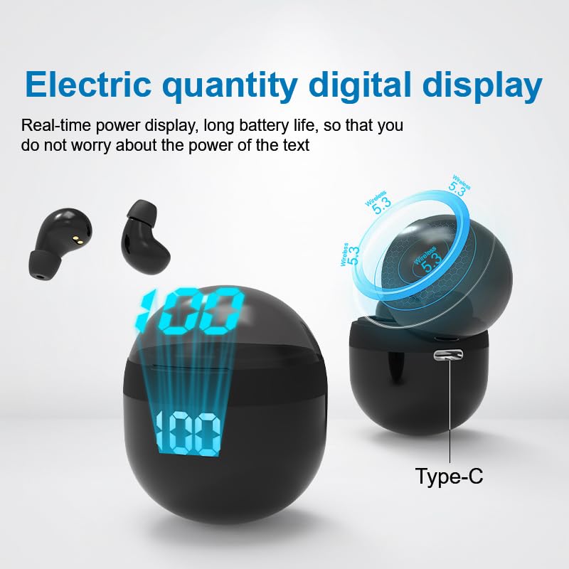 Mini Invisible Wireless Bluetooth Earbuds - IPX5 Waterproof Sleep Earphones for Small Ear Canals - Noise Blocking Sleepbuds for Sleeping, Working, Music & Travel - Perfect for Side Sleepers, Office Use & Daily Commute