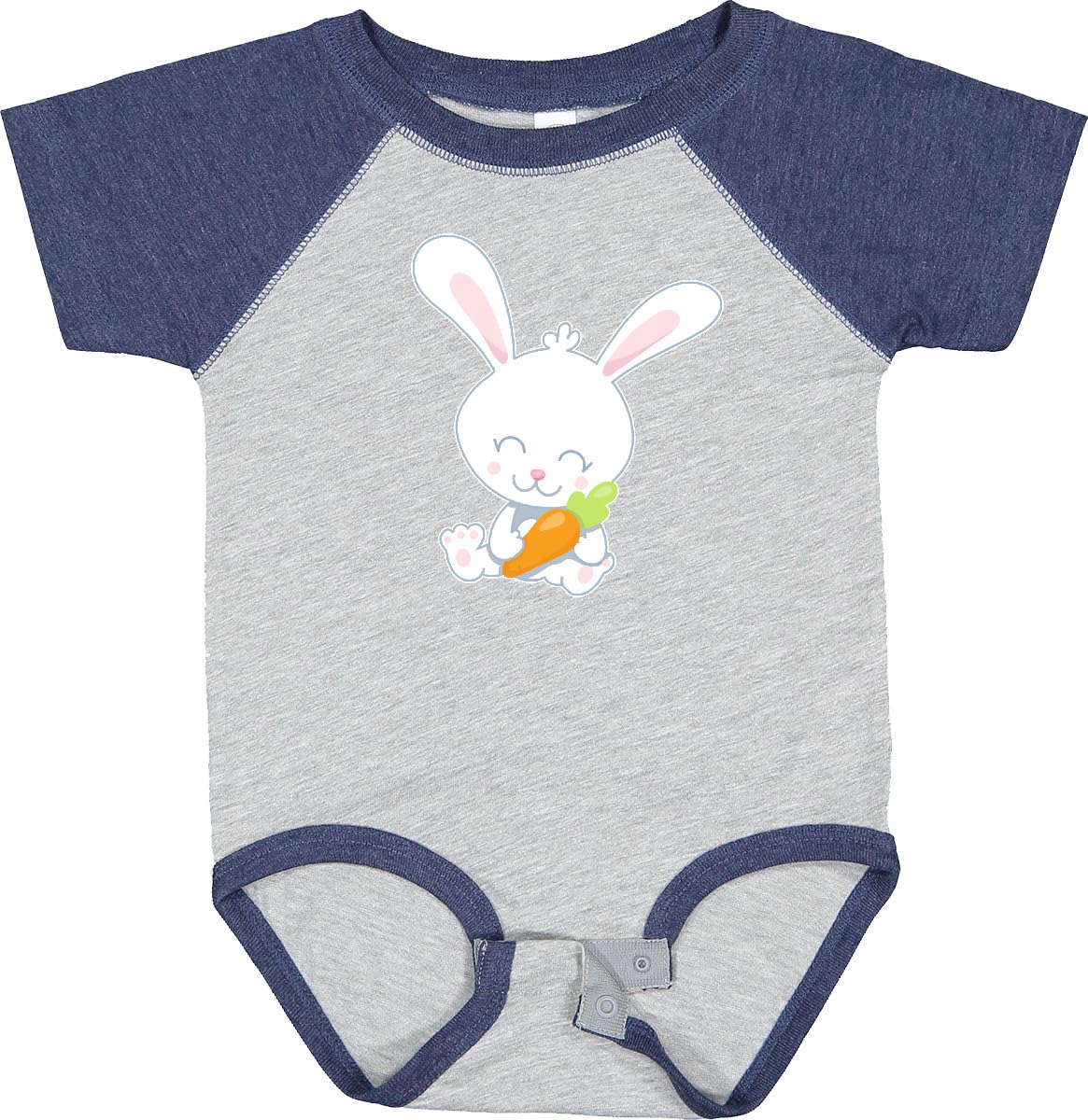 Inktastic Adorable Easter Bunny Holding Carrot Baby Bodysuit - Soft Cotton Onesie for Infants, Perfect for Easter Photos, Holiday Gifts & Spring Celebrations