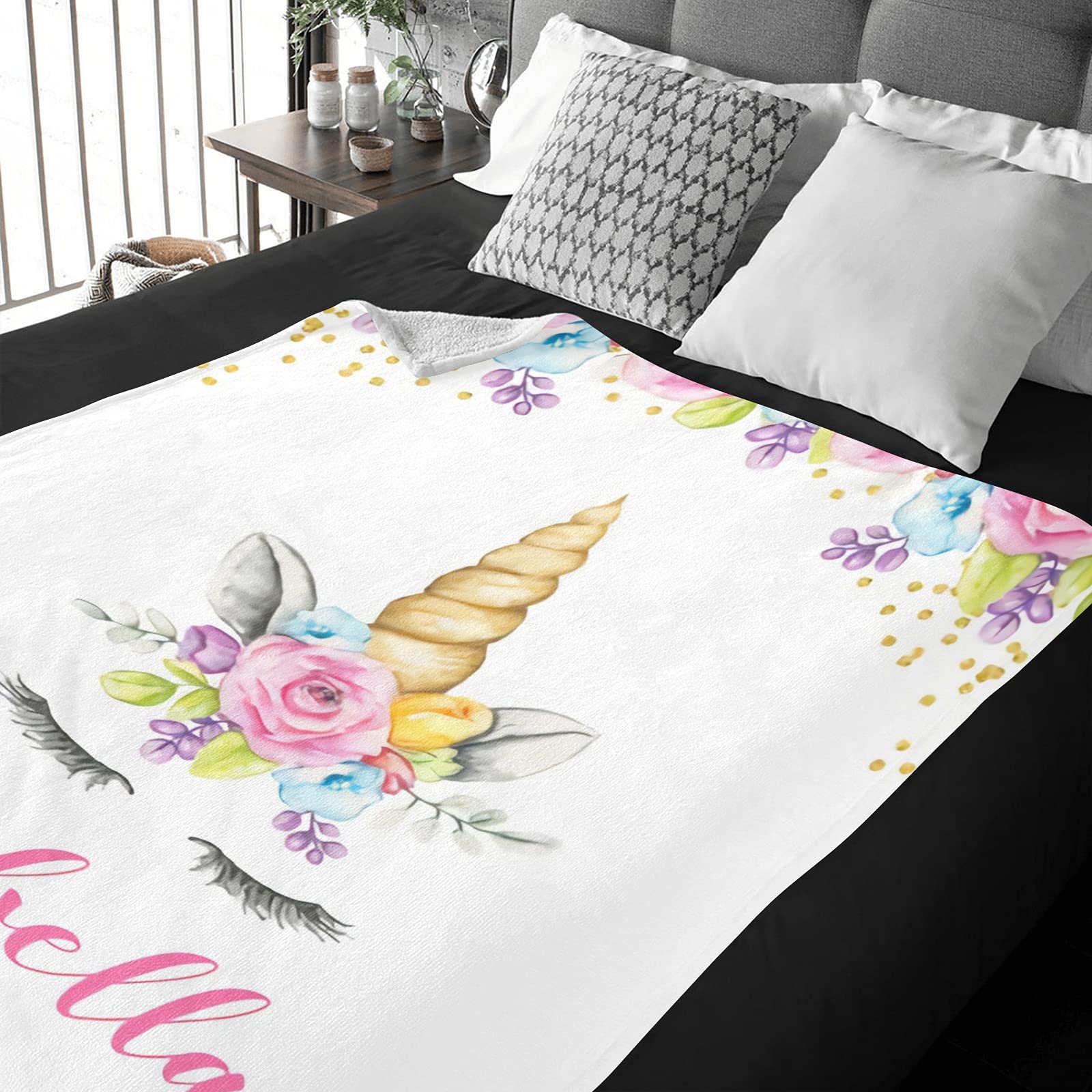 Personalized Baby Blanket with Name - Custom Embroidered Soft Blankets for Newborns | Perfect Baby Shower Gift for Boys & Girls | Nursery Decor & Neutral Baby Essentials | Ideal for Cuddling, Swaddling & Photo Props