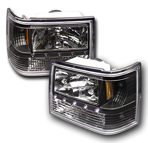 Black housing with clear lens