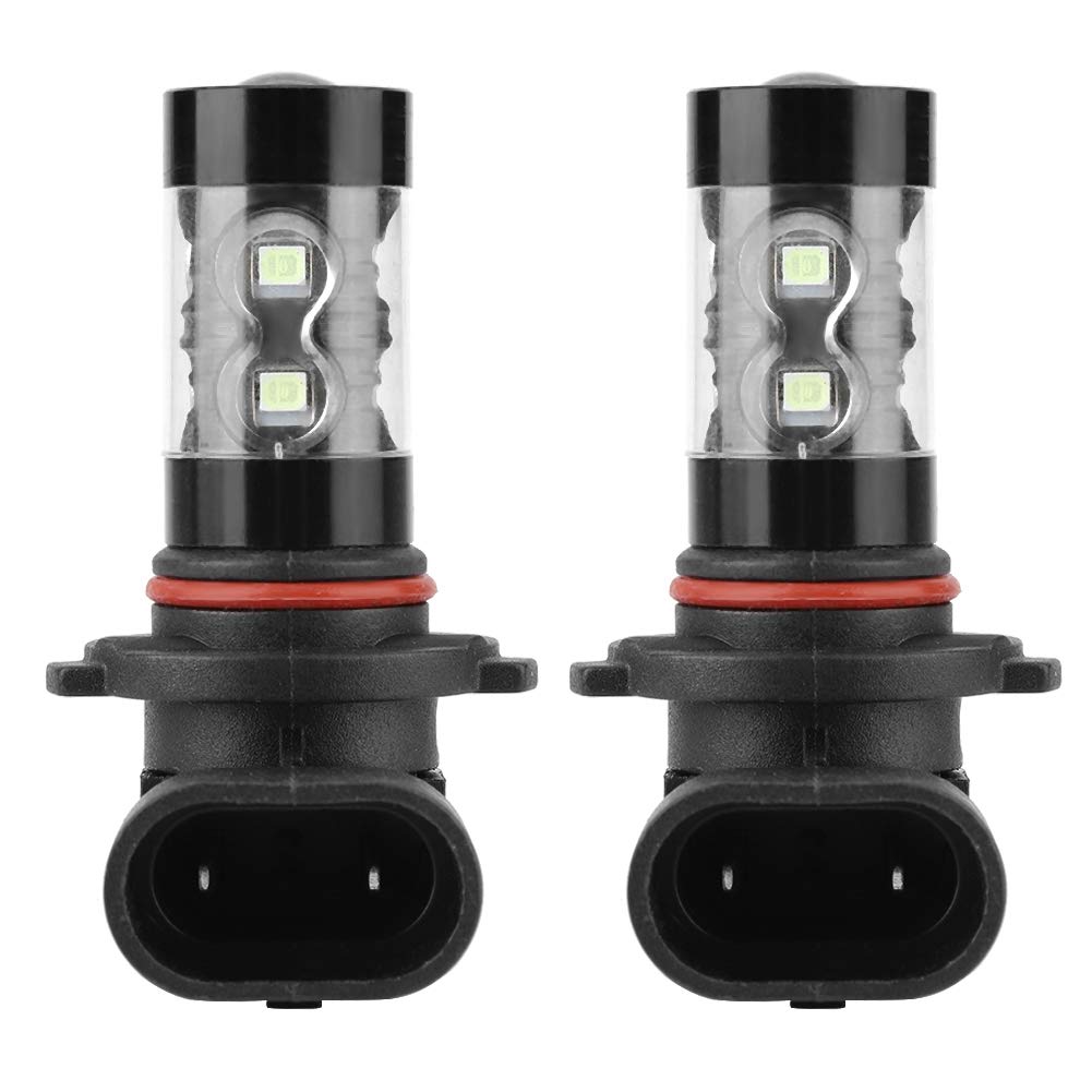 Acouto 2-Pack 9006 50W 10SMD Ice Blue LED Headlight Bulbs Kit - High Performance Fog Lights & Driving Lamps for Cars, Trucks, SUVs - Upgrade Your Nighttime Driving Visibility & Style