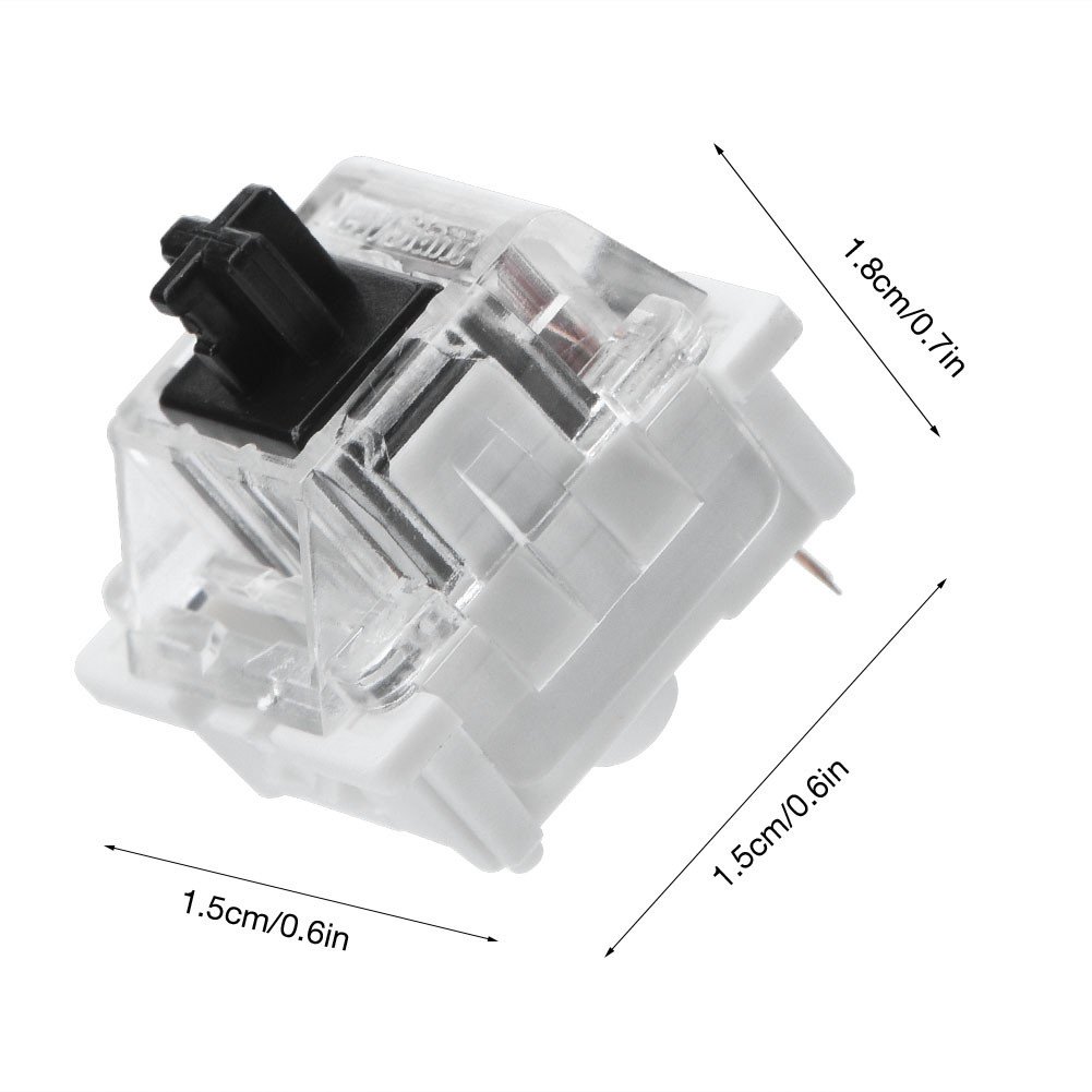 Fdit 10-Pack Tactile Mechanical Keyboard Switches - Plate Mounted Black Switches Compatible with Gateron & Cherry MX (LED Backlight Compatible) - Perfect for Gaming, Typing & Custom Keyboard Builds