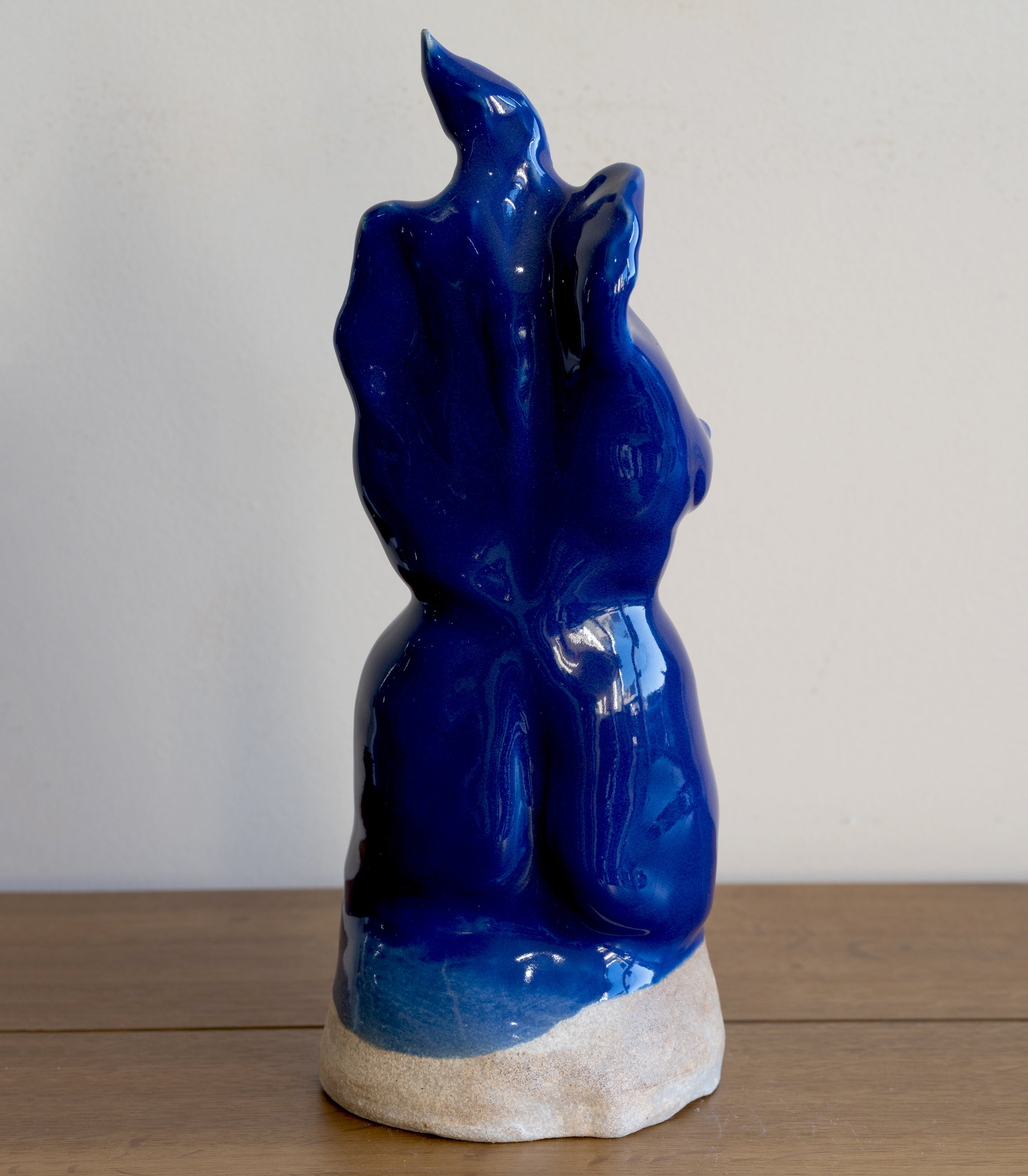Glazed Ceramic Sculpture II - Handcrafted Home Decor Art for Living Room, Office & Gift