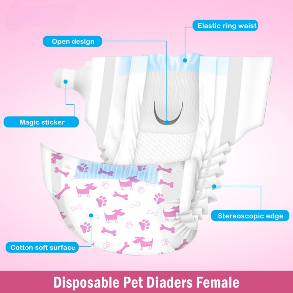 **Dono Pet Disposable Puppy Diapers for Male & Female Dogs - Absorbent & Leak-Proof - Perfect for House Training, Travel & Incontinence Care**