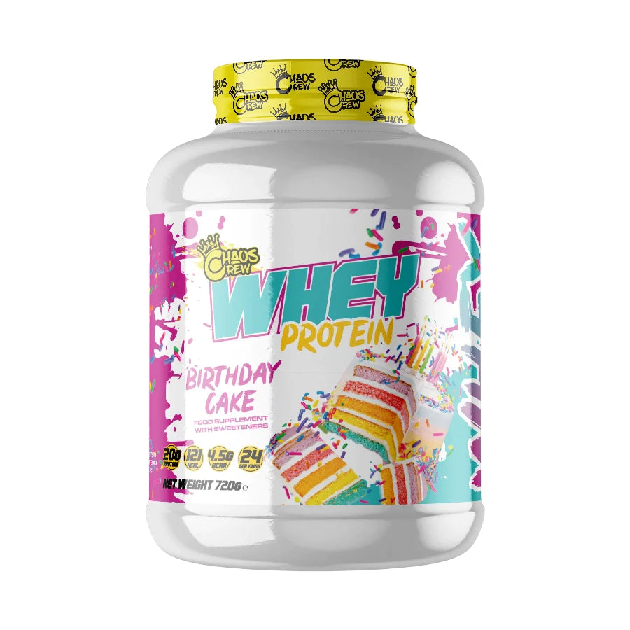 Chaos Crew Whey Protein Powder - 720g (23 Servings) for Muscle Growth & Recovery | Post-Workout & Fitness Supplement