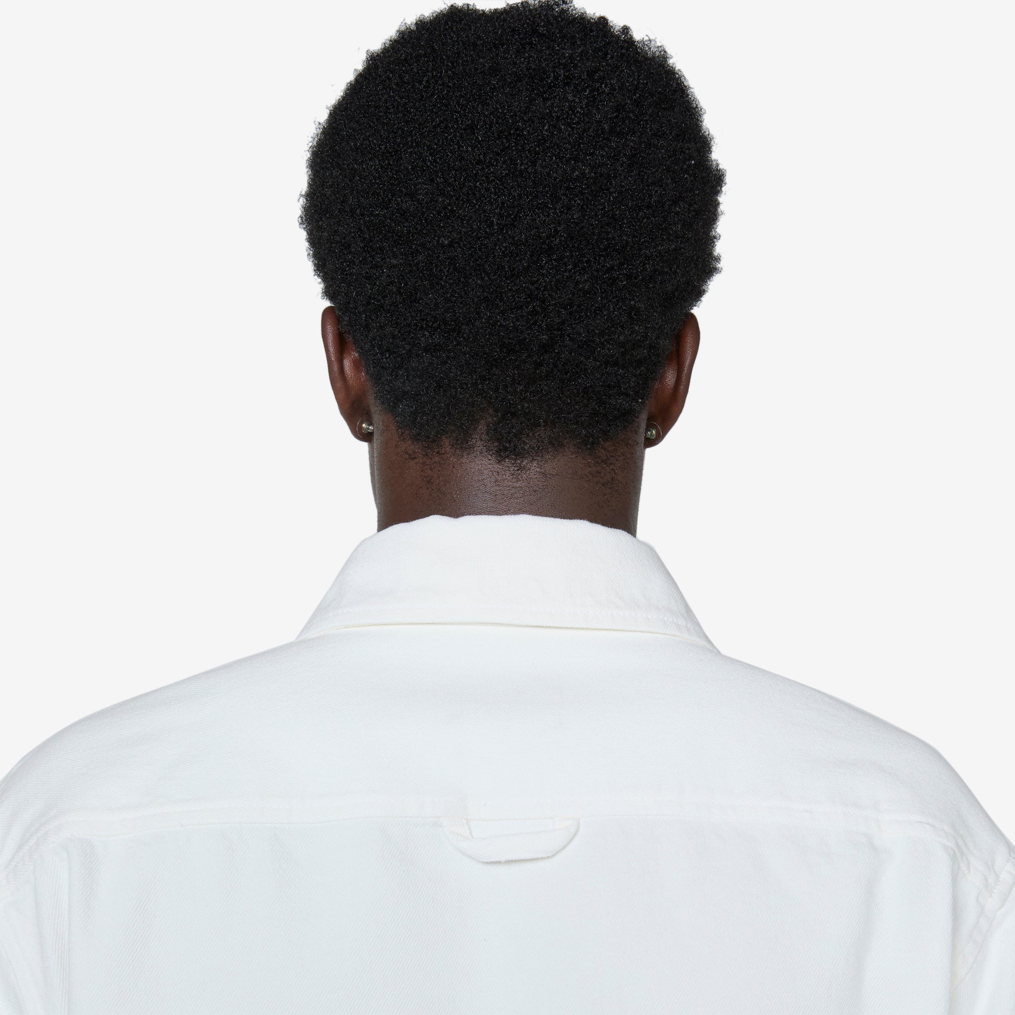 Embroidered Basile Overshirt in Eggshell White - Stylish Layering Piece for Men's Casual Outfits & Streetwear Fashion