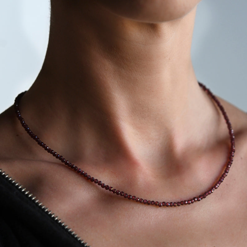 Gorgeous Garnet Beaded Necklace for Women - Natural Stone Jewelry Gift for Birthday, Anniversary & Valentine's Day | Perfect for Evening Parties, Weddings & Special Occasions