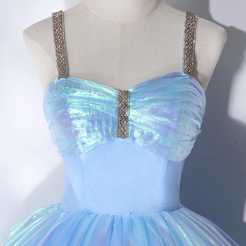 Sparkly Sweet 16 Birthday Party Dress - Fairy Spaghetti Strap Prom Gown for Teens - Formal Evening Gown for Quinceañera, Homecoming, and Special Occasions